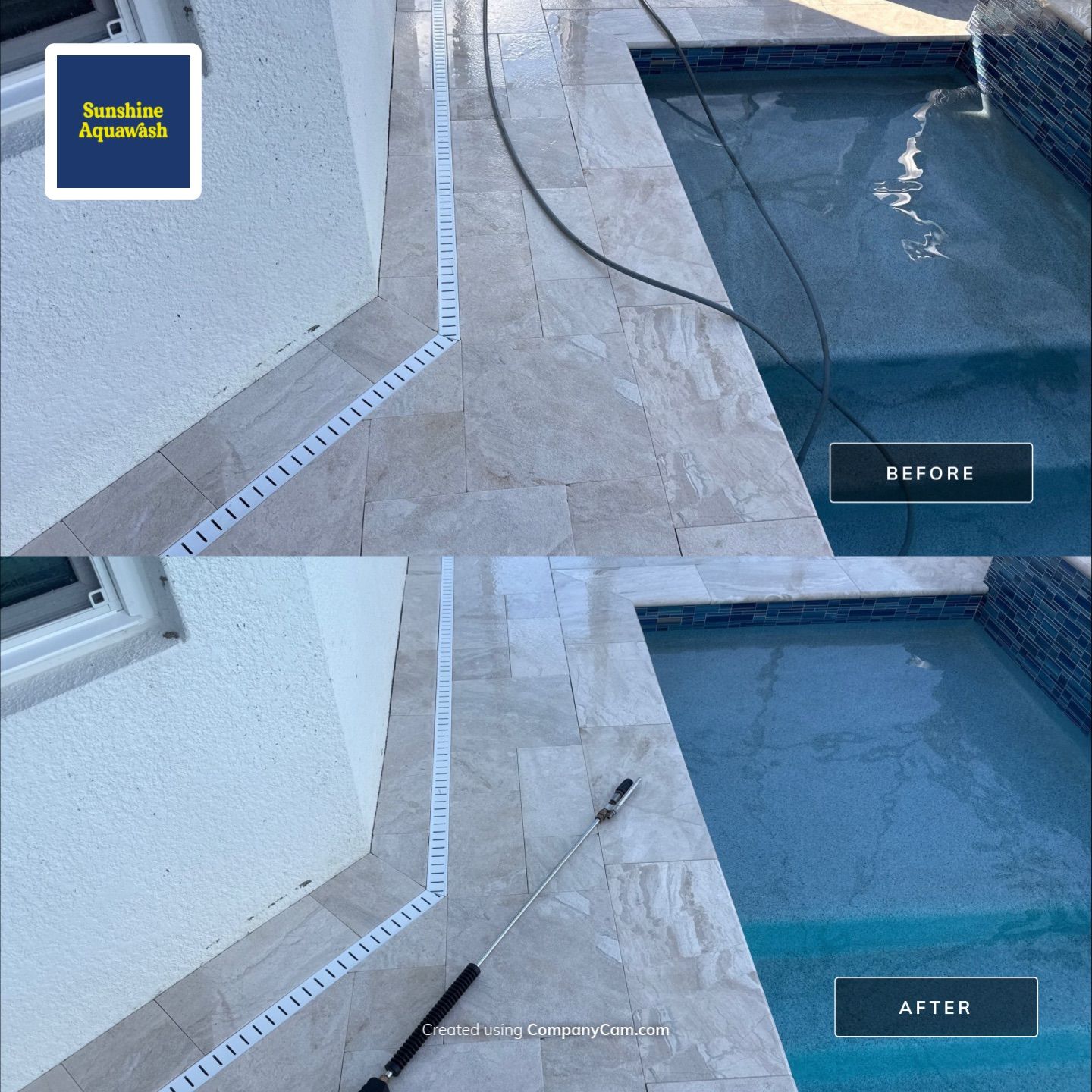 Paver Pool Deck Cleaning in Esplanade at Artisan Lakes – Palmetto, FL by Sunshine AquaWash