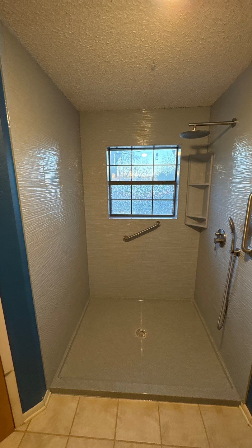 Bathroom Remodel using The Onyx Collection by Ekon Bath, LLC