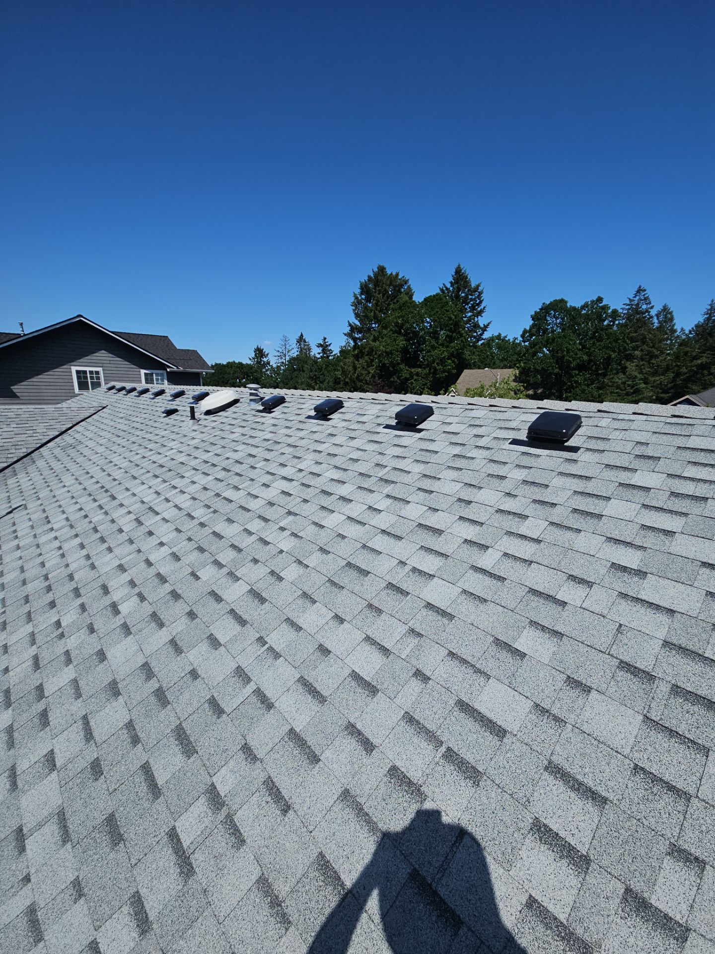 Residential Roofing Installation using IKO Cambridge (Color: Dual Grey) by Orezona Building & Roofing Company, Inc.