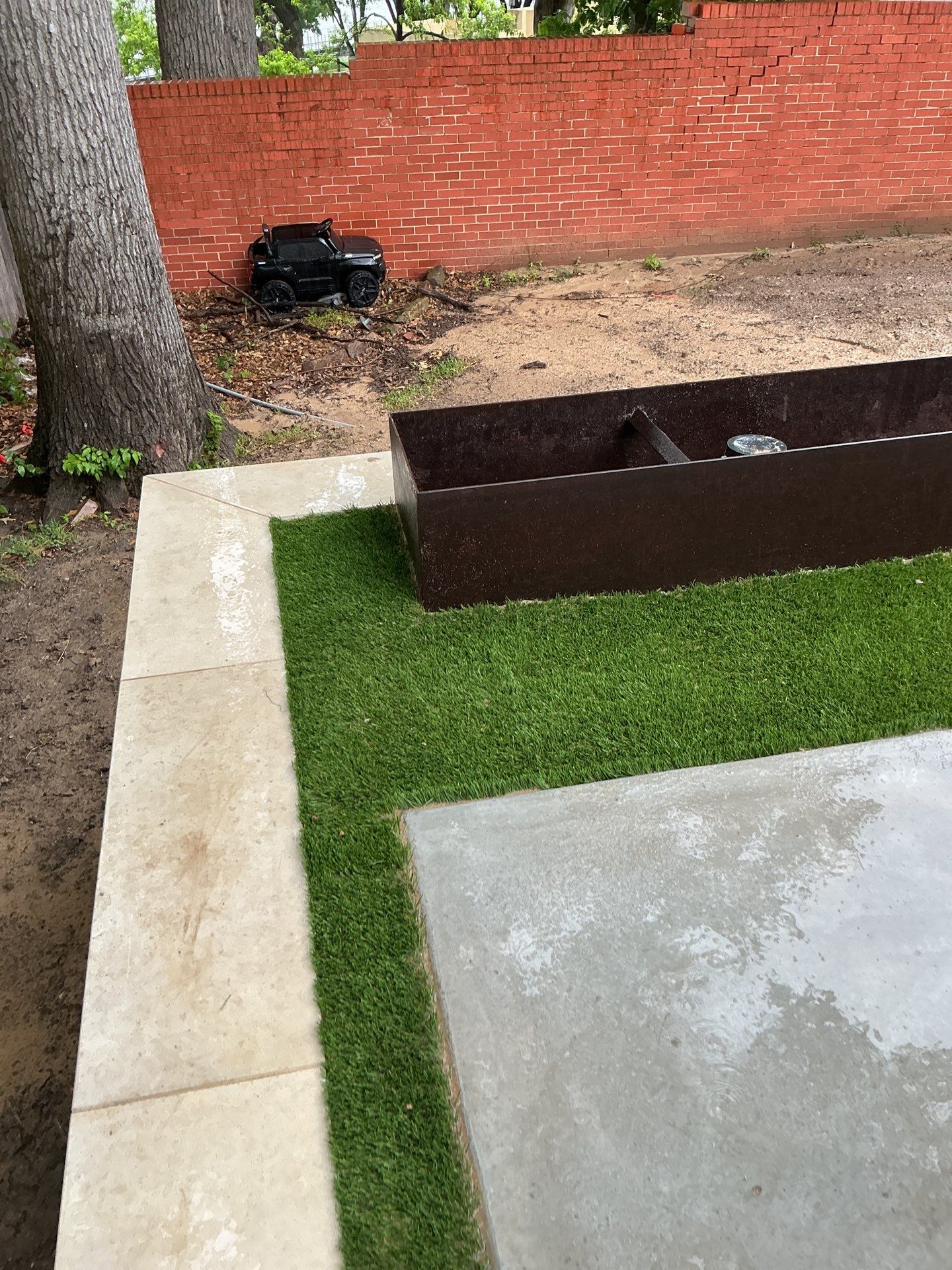 Synthetic Turf Installation using Texas Rye by Turf Concepts