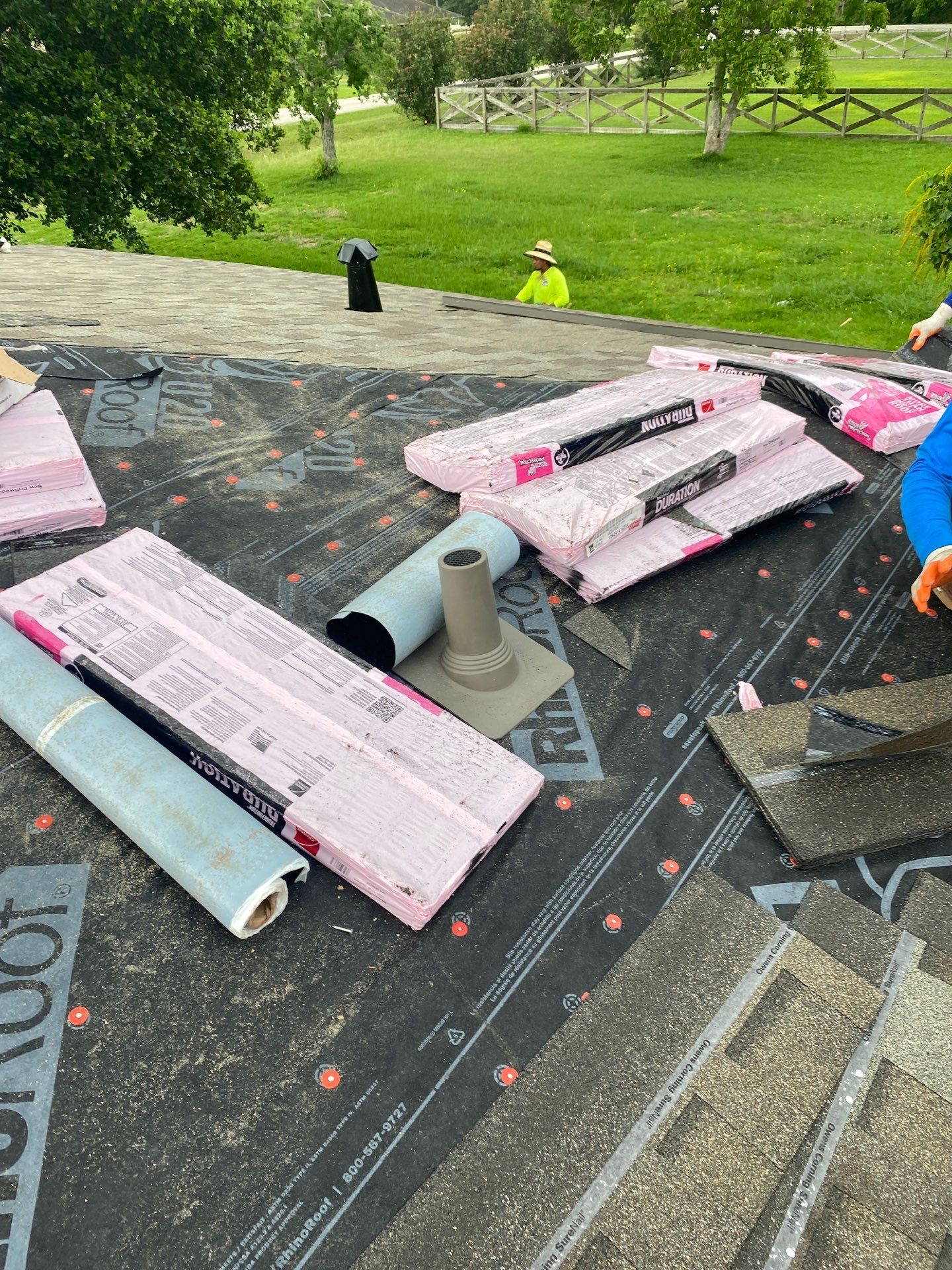 Residential Roofing Installation using Owen's Corning Duration (Lifetime) Shingles by Roof Repair Company