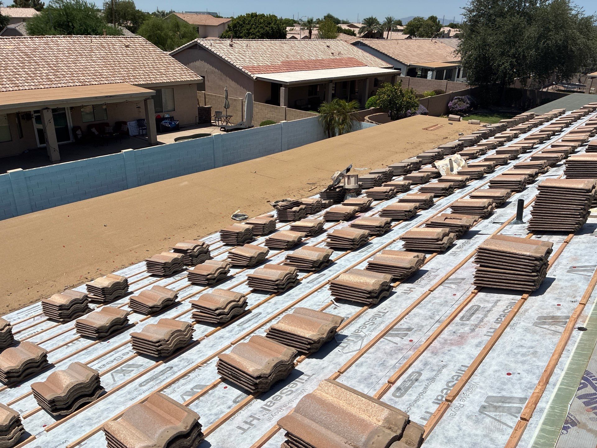 Tile reset and modbit coating in Chandler, AZ. by Weather-Tite Roofing