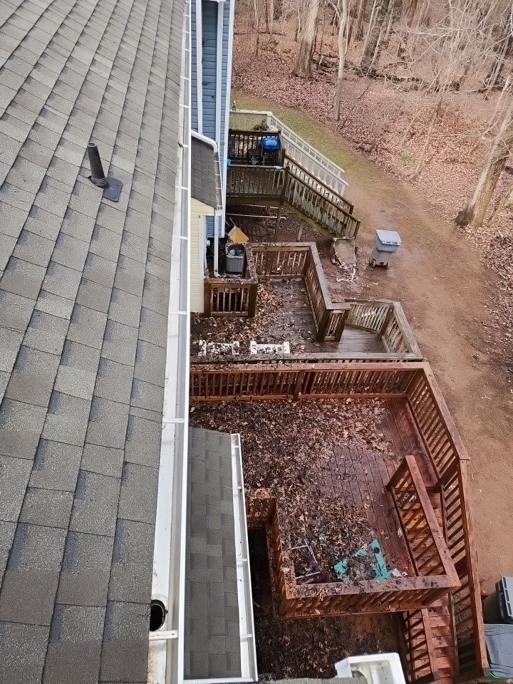 Gutter Cleaning using water by Power Wash Masters LLC