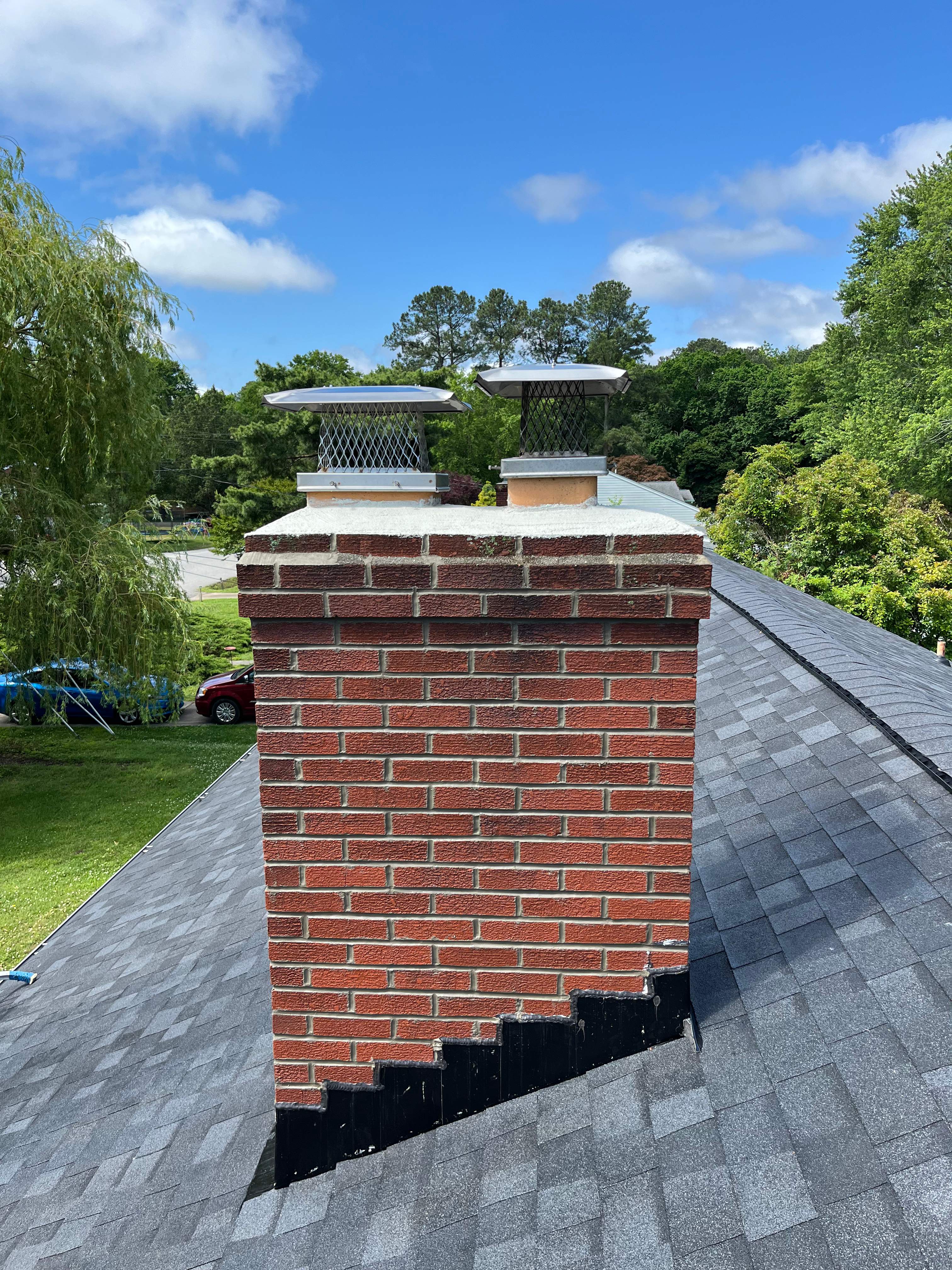Masonry Repair for Chimney Leak by Premier Chimney and Roofing