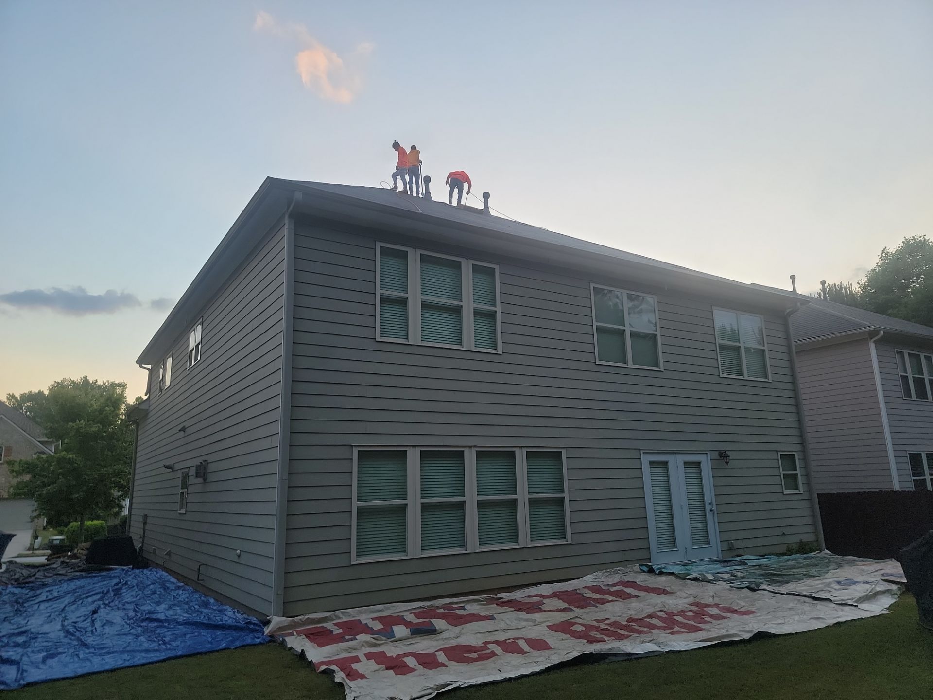 Residential Roof Replacement using Owens Corning TruDef Driftwood by Inspector Roofing and Restoration