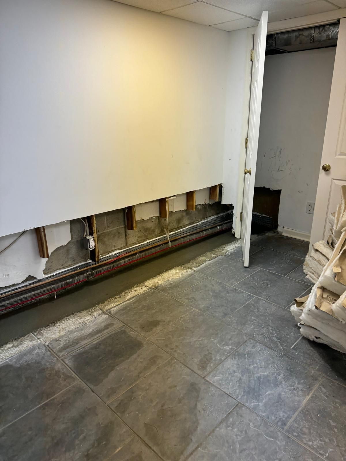 Interior French Drain Basking Ridge NJ by Pure Service Pro, LLC 