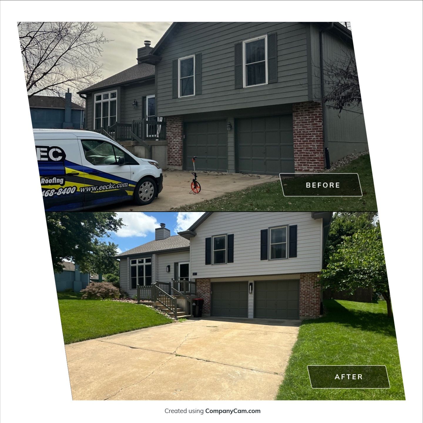 Whole-Home Craneboard Siding Replacement and Exterior Renovation in Shawnee by EEC Windows, Siding & Roofing