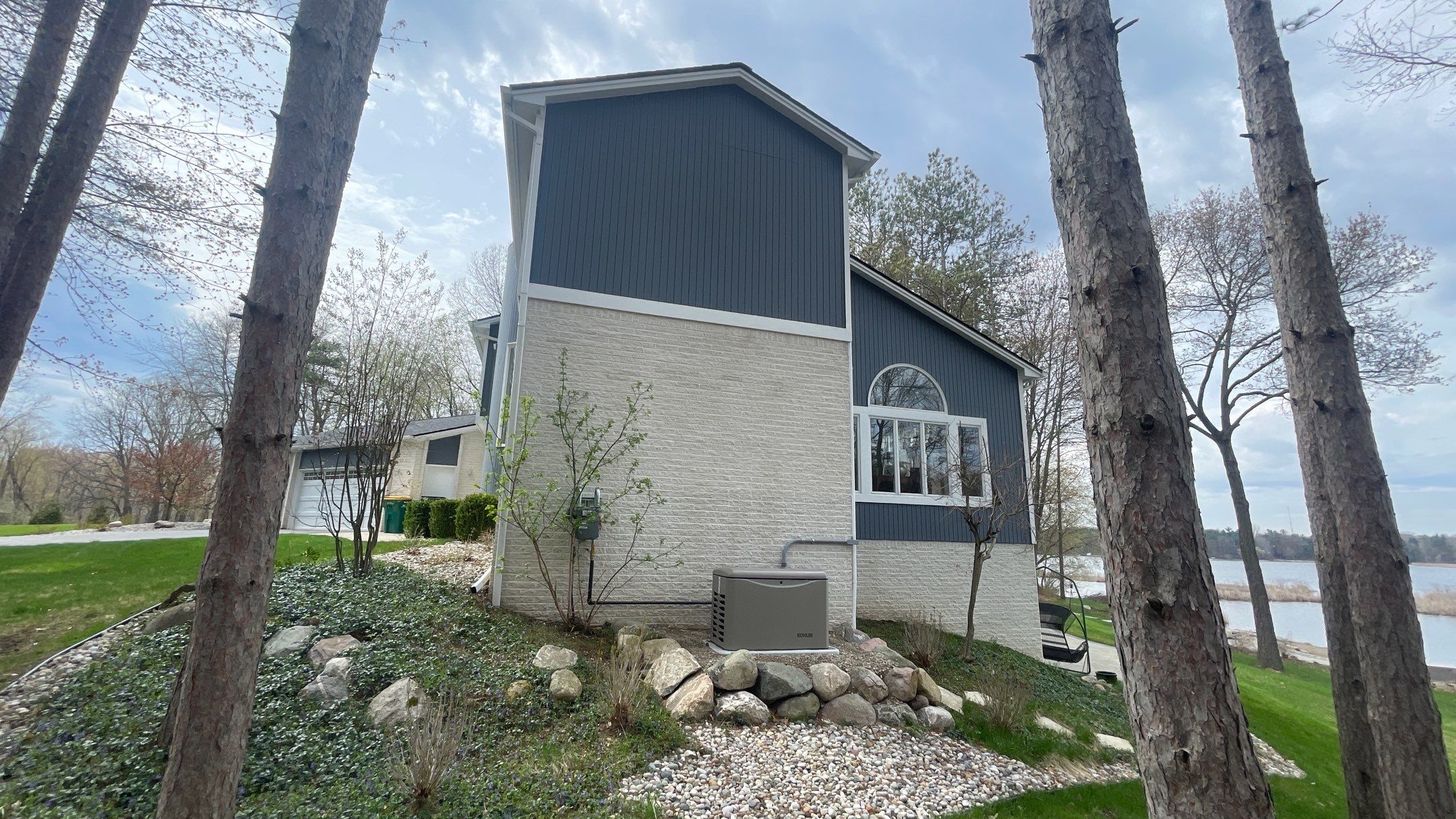 Siding Replacement using CertainTeed Board & Batten Pacific Blue by 180 Contractors