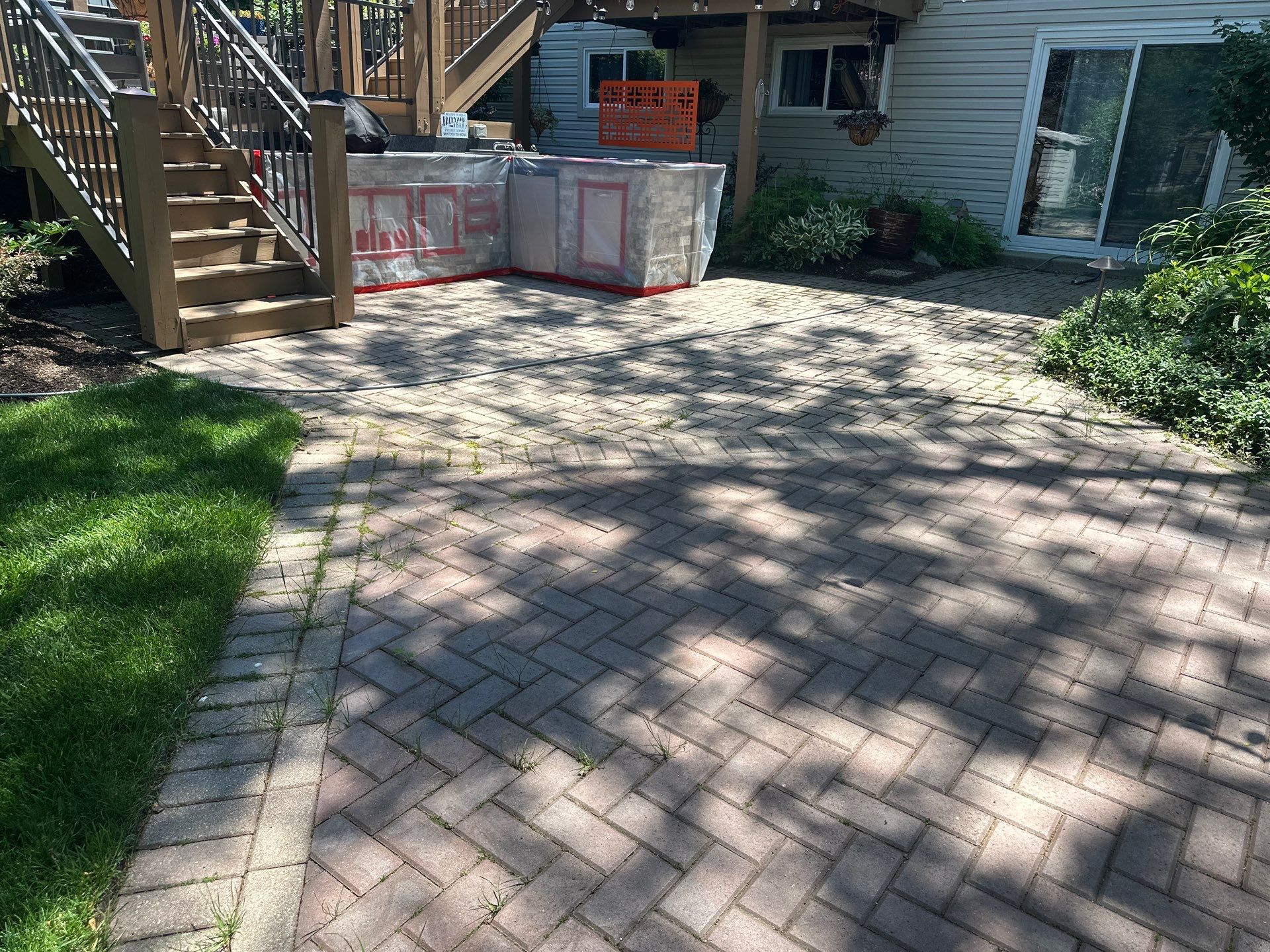 Brick Paver Repair, Cleaning, and Sand Stabilization by Northern Power Washing LLC.