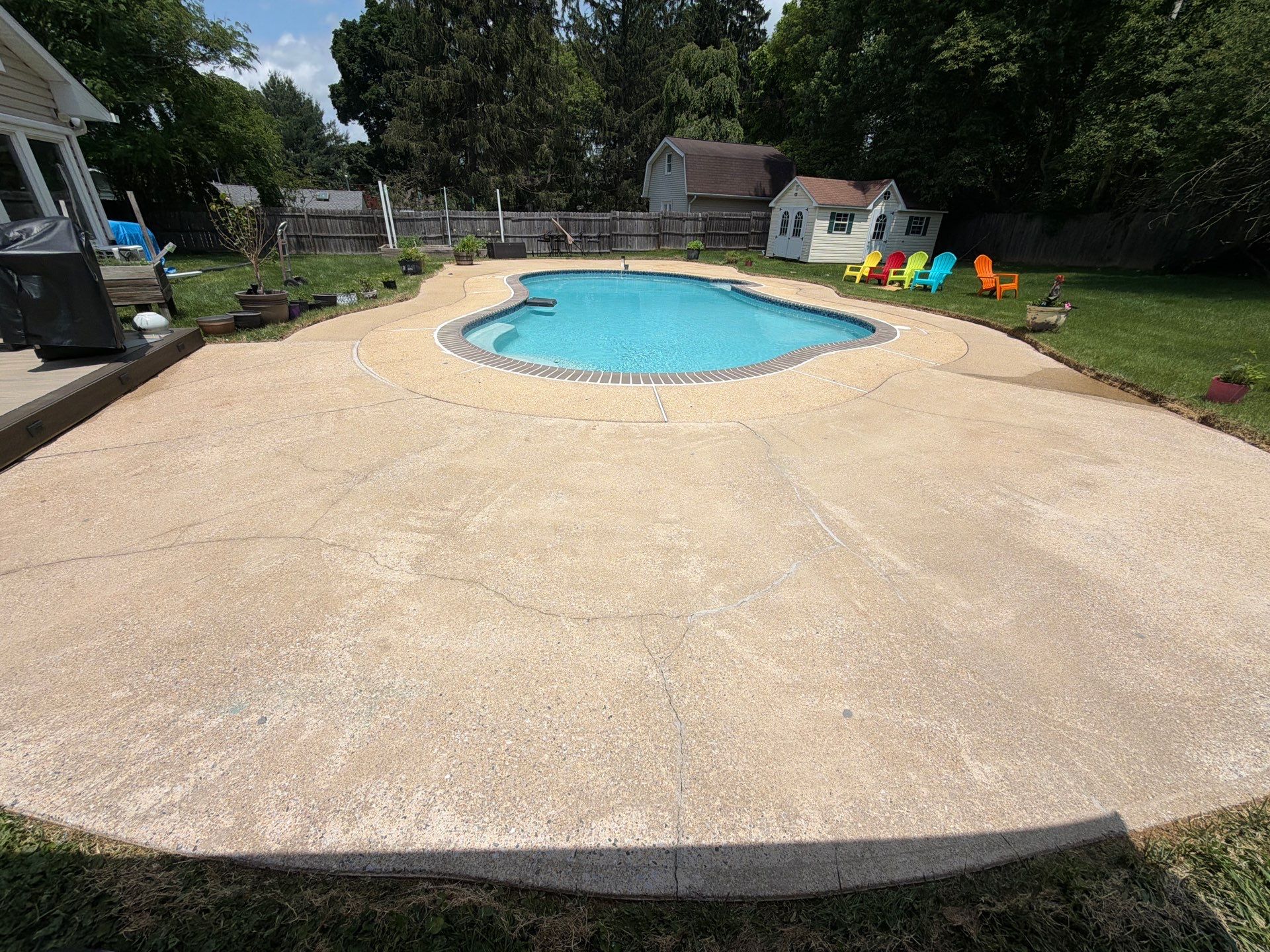 House and Pool Concrete Washing Services In Ellicott City by Baltimore Pressure Washers Inc.