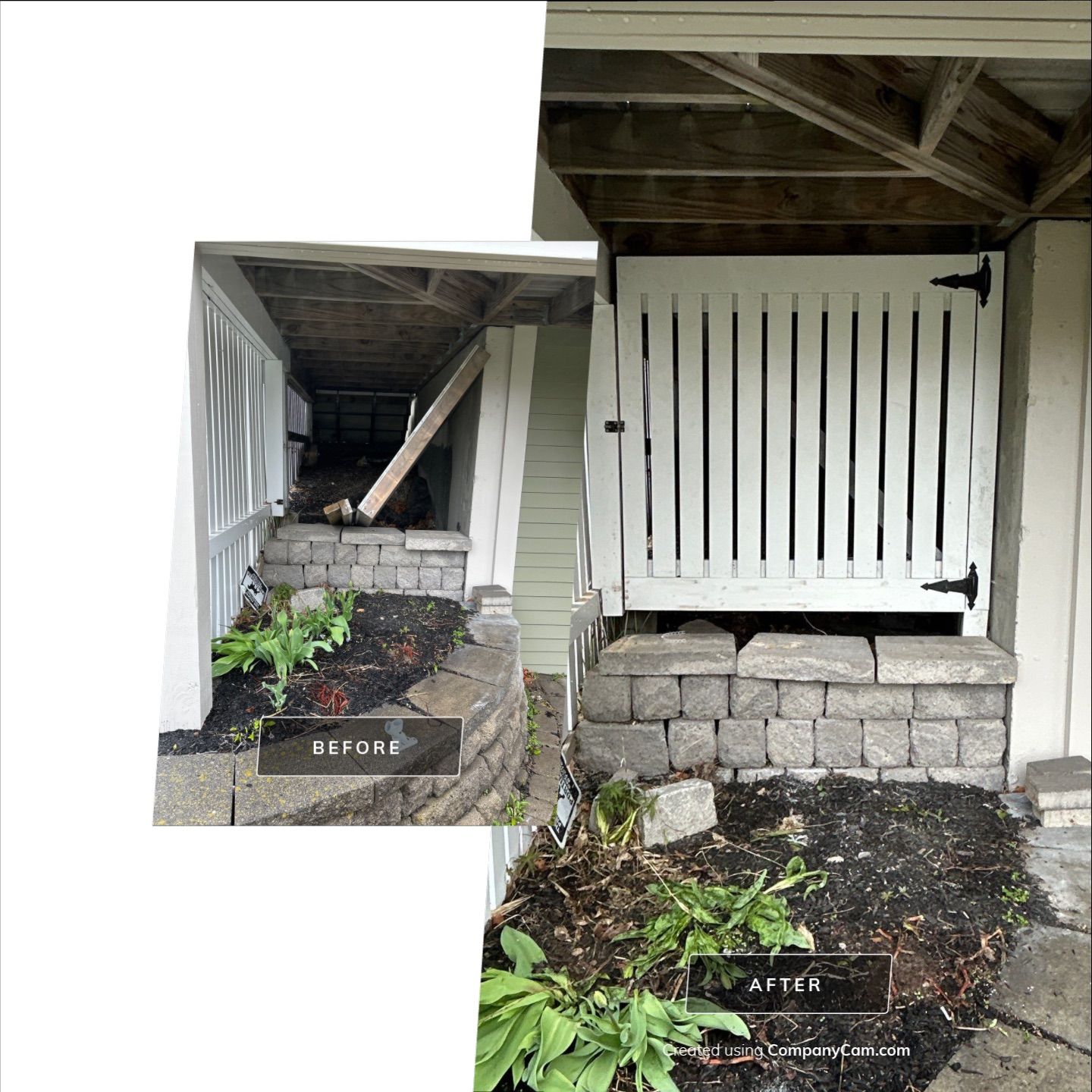 Composite Stair Construction and Storm Door Installation in Portland by Picture Perfect Pro Painting