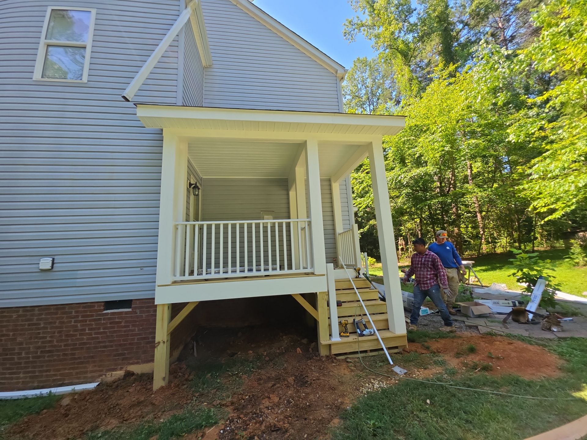 Screen Porch and Matching Front Entry Addition in Chapel Hill by The Remodeling Company