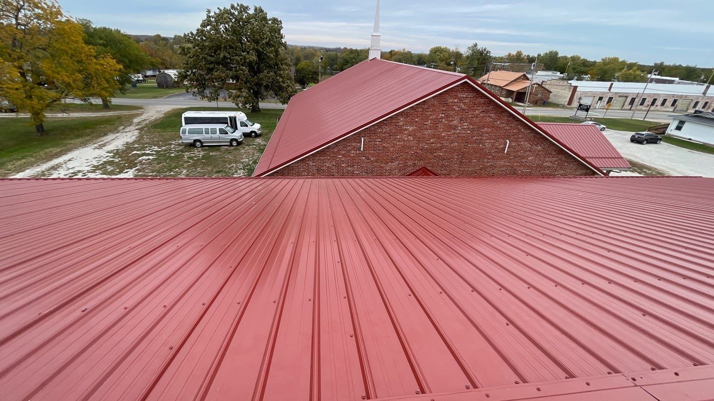 Commercial Roof Metal Replacement - Color Rustic Red  by Titan Commercial & Residential Roofing 