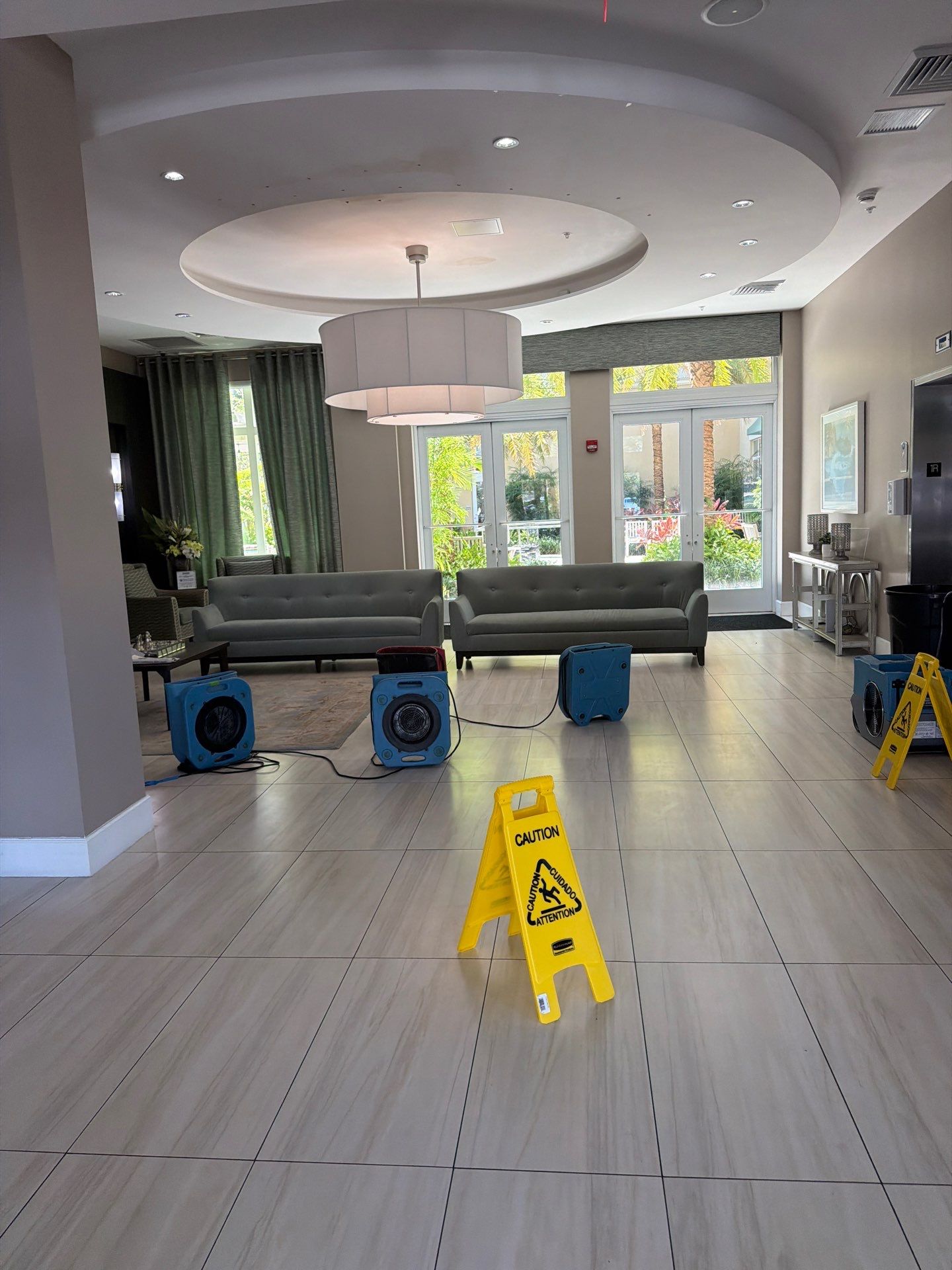 Commercial Water Damage Mitigation and Floor Drying in Boynton Beach by SuperClean