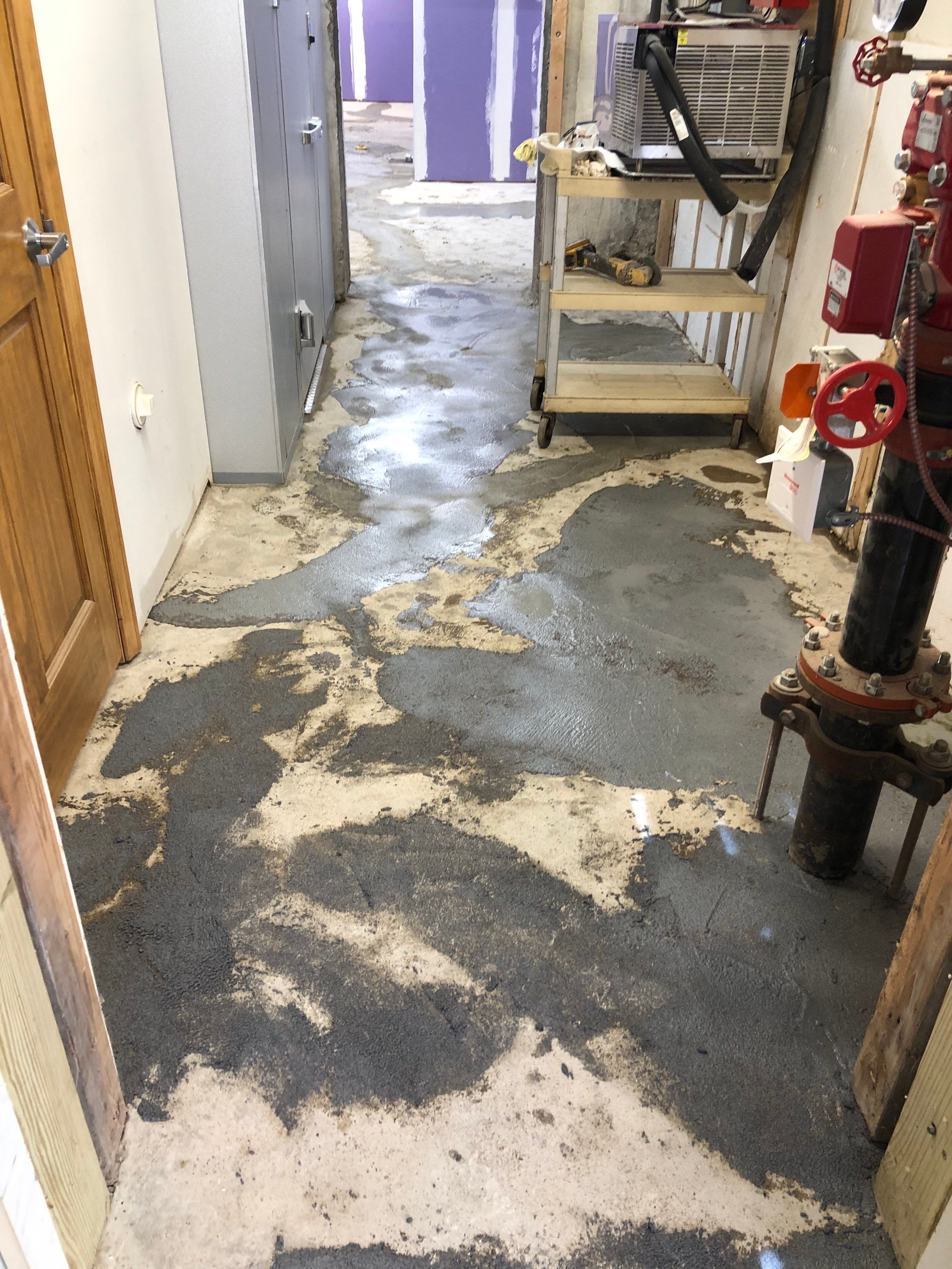 Restaurant Food Prep basement Project in Heidelberg by Floors in a Day, Inc