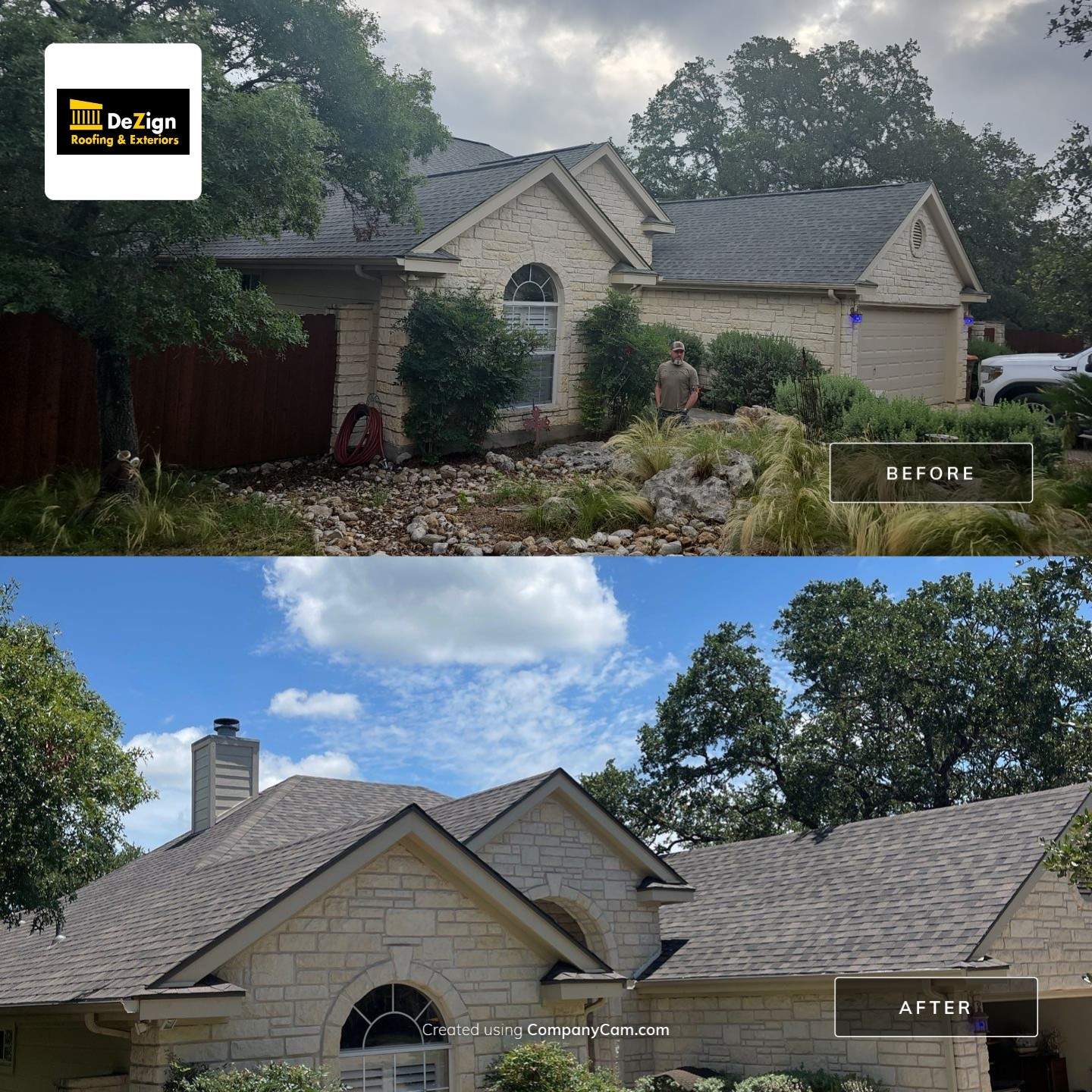 Residential Roofing Installation using IKO Dynasty Class 3 Driftshake by DeZign Roofing & Exteriors