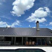 24ga 1.5" Mechanical Seam Dark Bronze by Total Roofing System The Metal Roof Experts