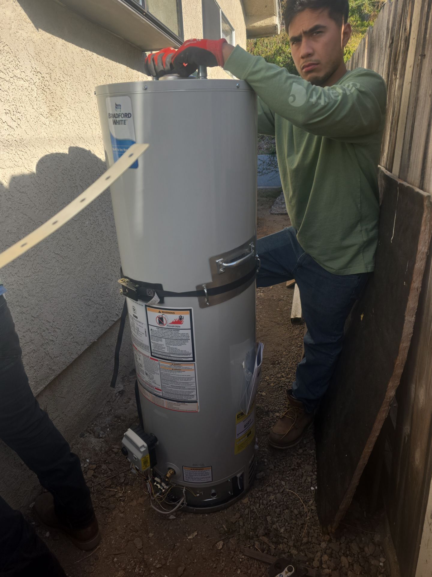 Water Heater Installation and Outside Piping by Us Plumbing