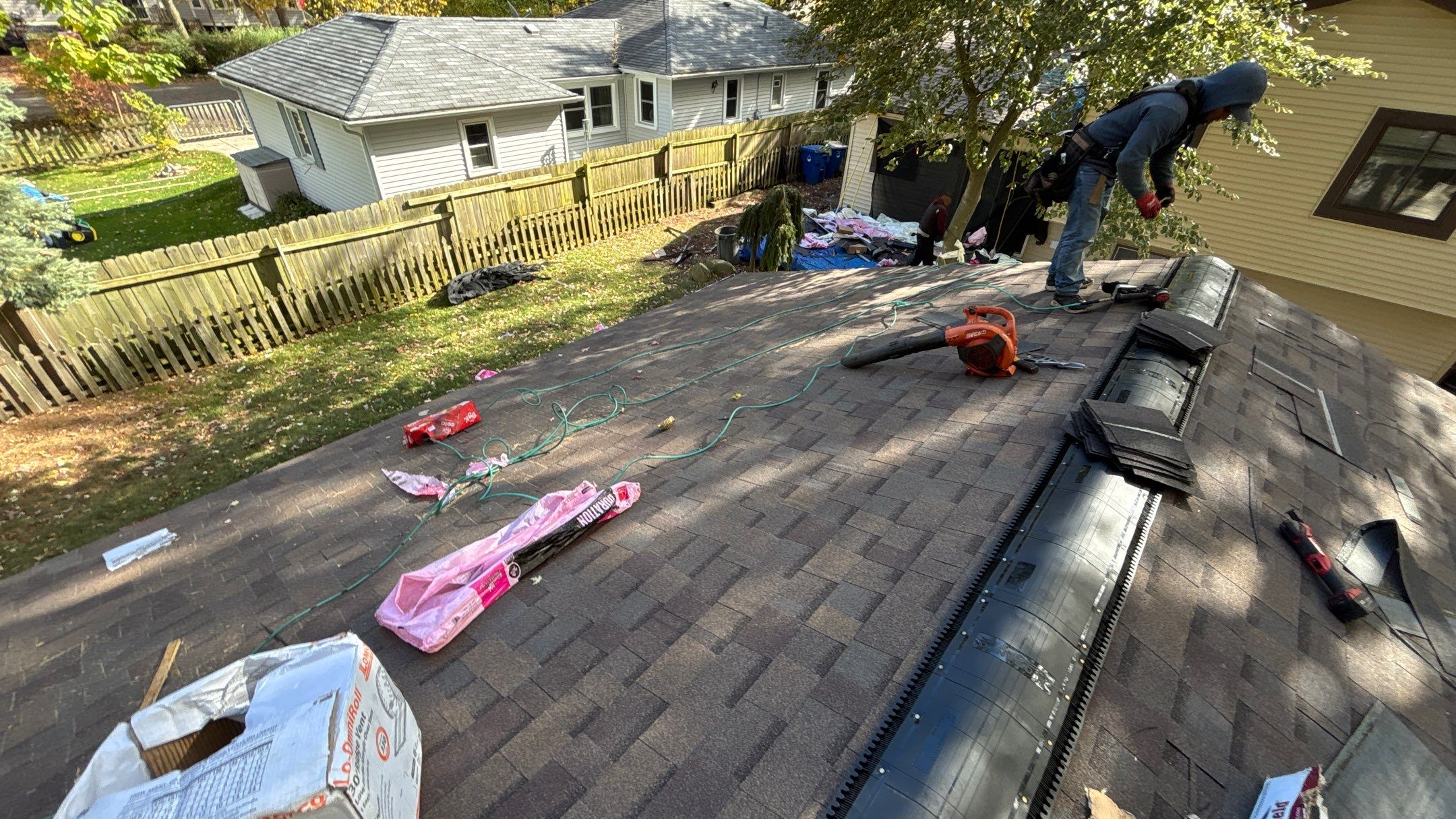 Roof Replacement using Owens Corning Teak by 180 Contractors