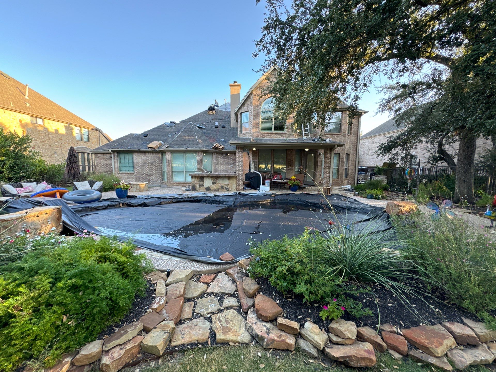 Residential Roofing Installation using IKO, Cambridge in Weathered Wood by Oakwood Roofing and Construction, LLC