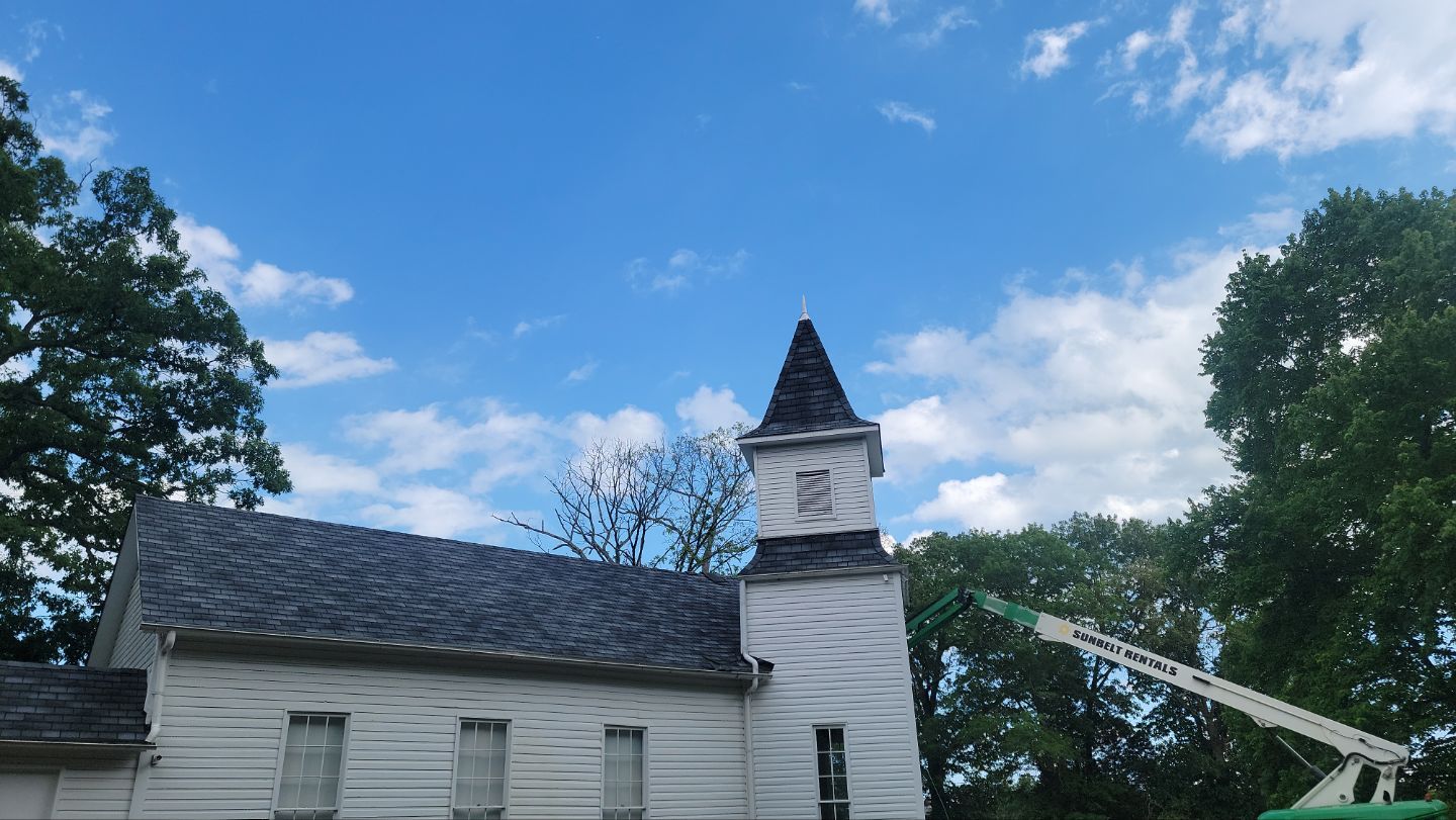 Church Roof Installation using GAF Slateline by ExteriorPros