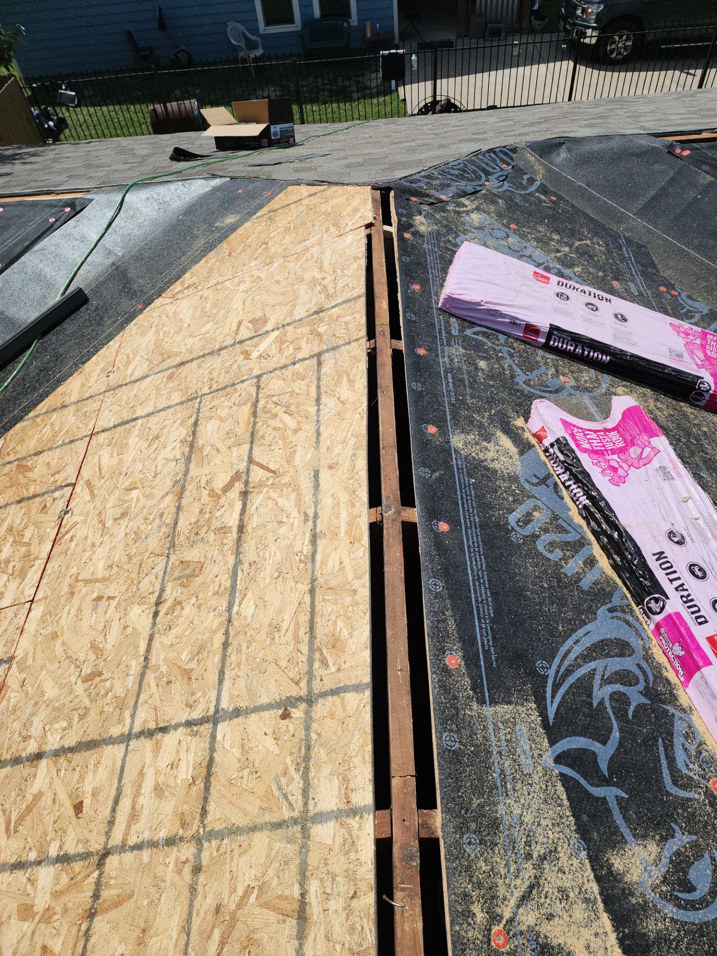Residential Roofing Installation using Owen's Corning Duration (Lifetime) Shingles by Roof Repair Company