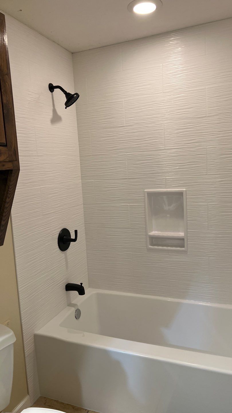 Bathroom Remodel using The Onyx Collection by Ekon Bath, LLC