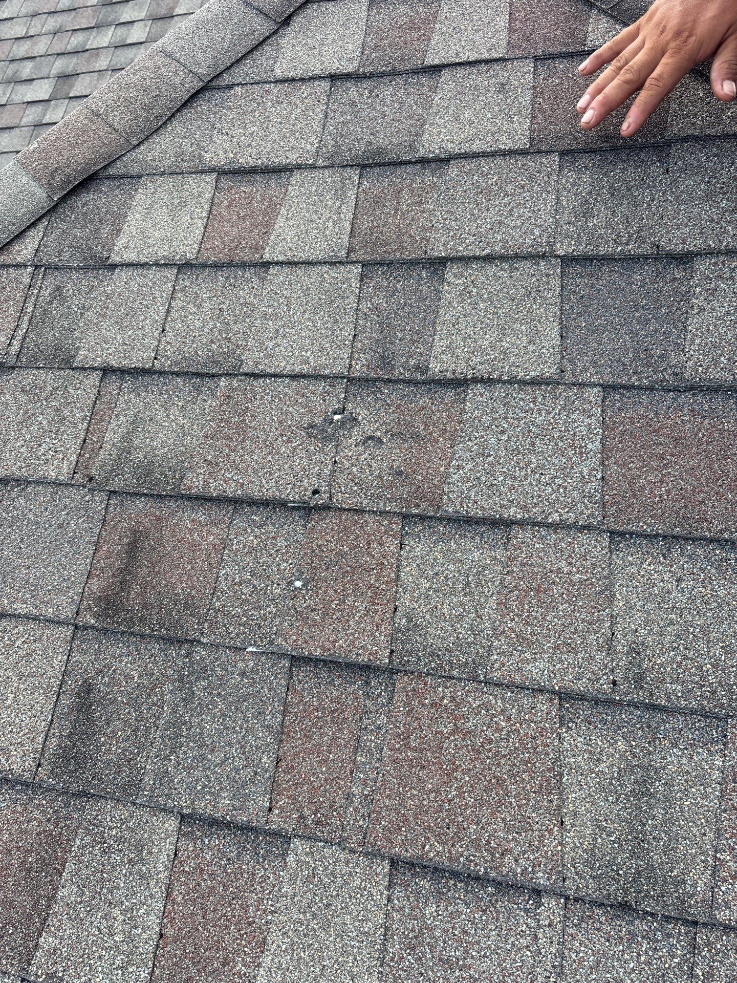 Hail Damage using Owen's Corning Duration (Lifetime) Shingles by Roof Repair Company