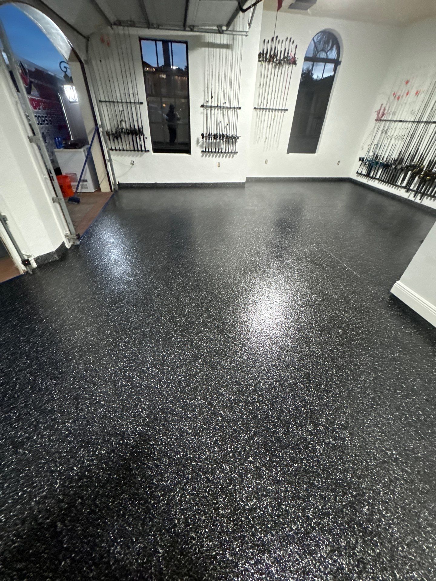 Carbon Flake Garage Floor Coating by Performance Floors & Coating