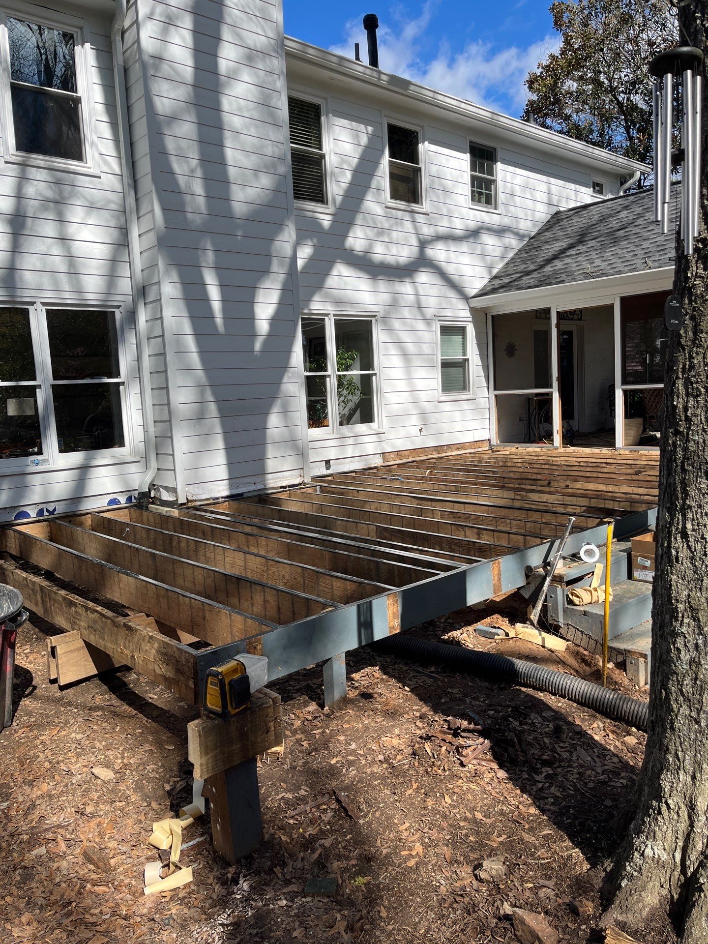 Deck Resurface using Deckorators Voyage Series and ALX Contemporary Cable Railing by Nelson Exteriors 