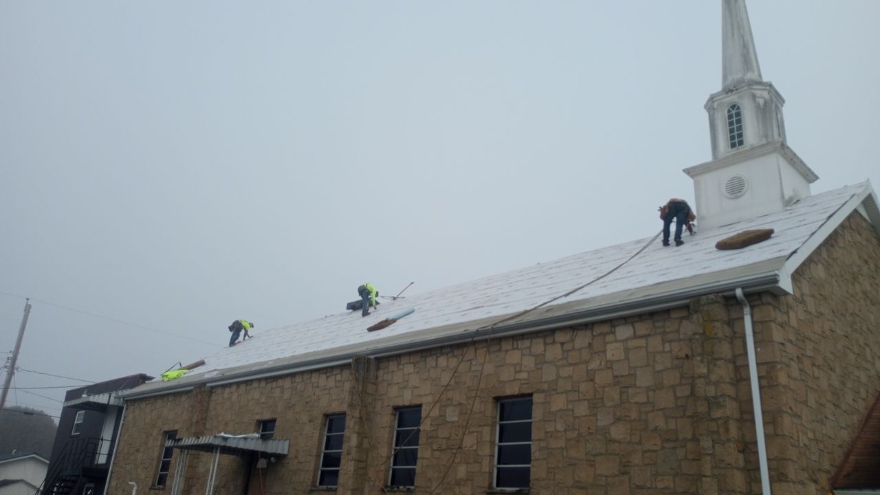 Commercial Roofing Installation using Performance Shingles by Mr. Roofer