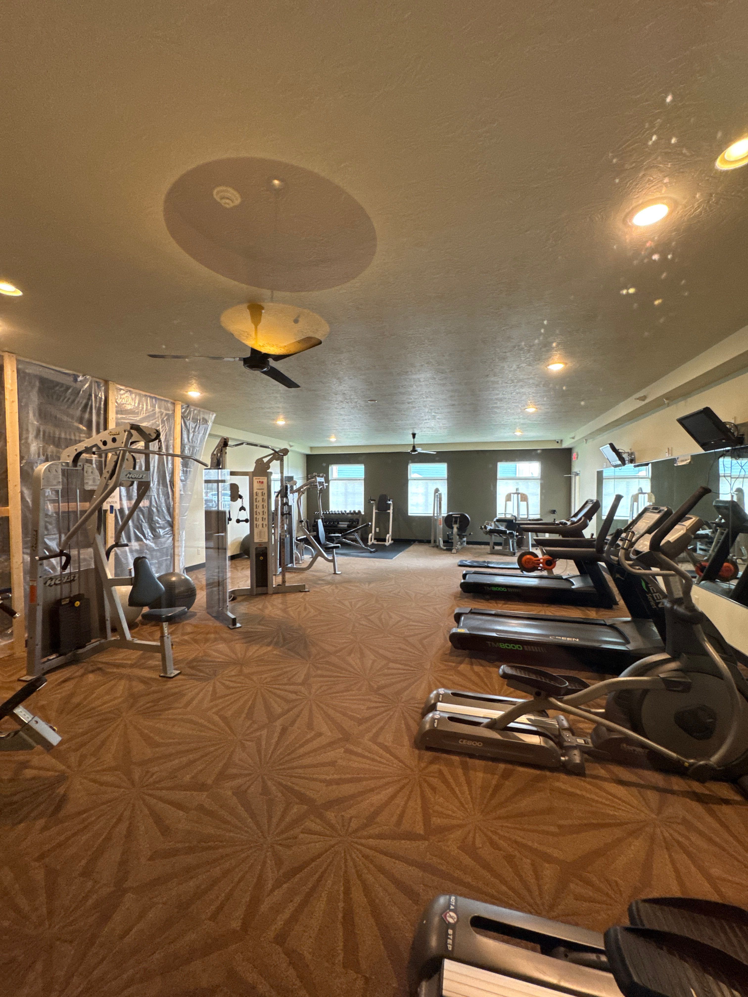 Commercial Fitness Center Interior Build-Out in Sioux Falls by Select Painting, Coatings & Garage Cabinets