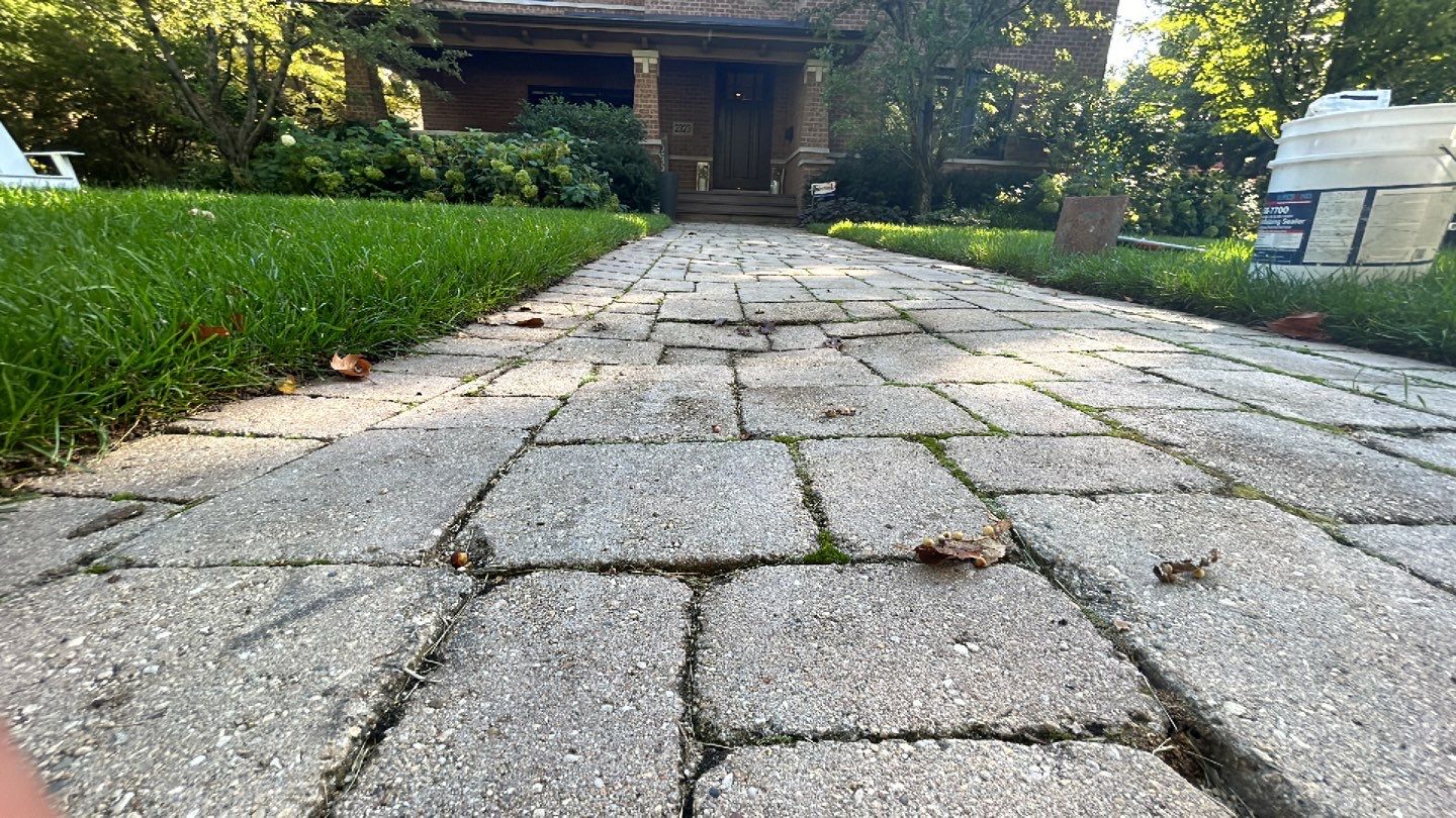 Brick paver clean, sand and seal.  using Surebond SB-1300 by Northern Power Washing LLC.