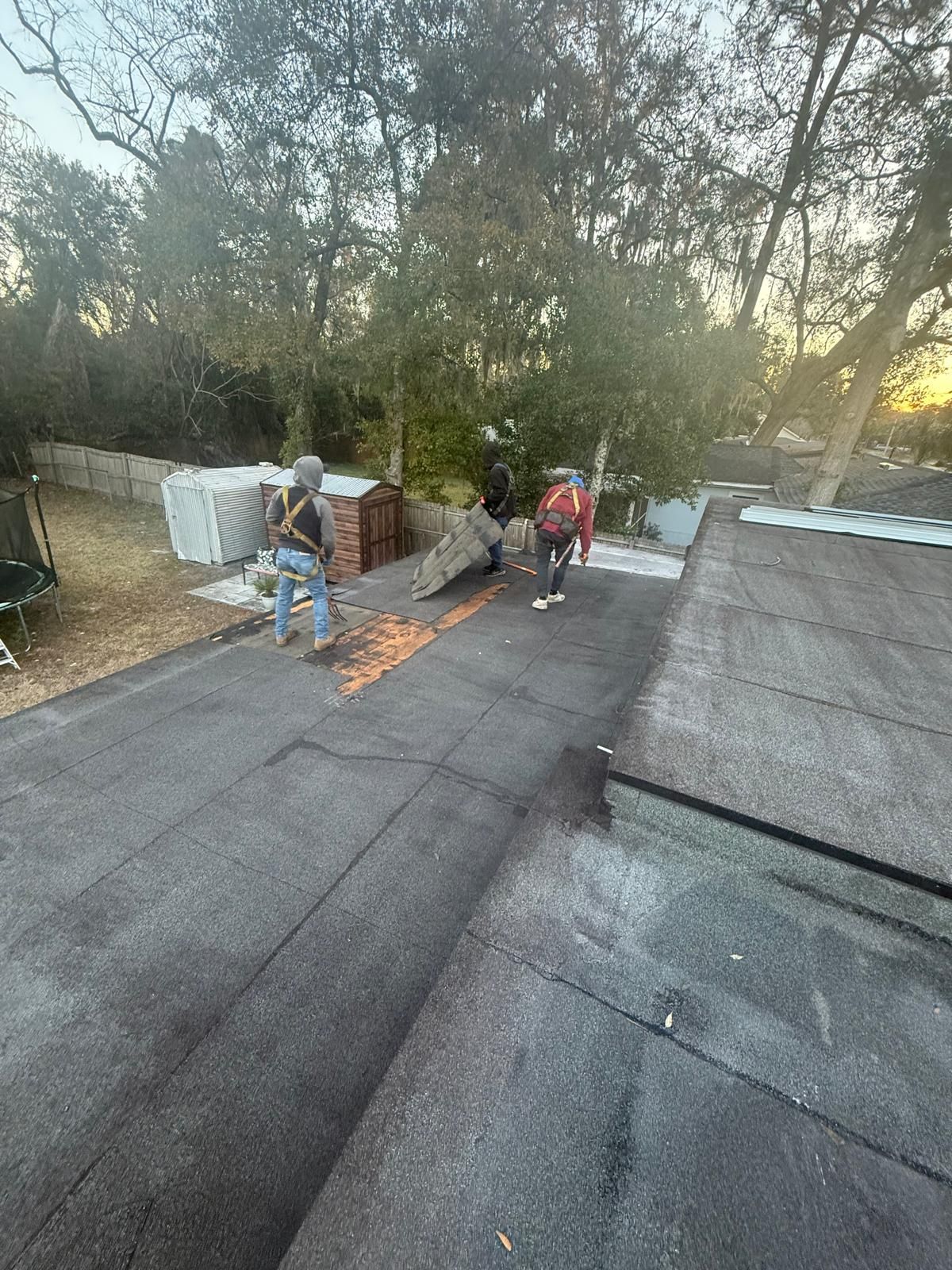 Flat Roof Renovation Due to Water Accumulation by urban green energy llc