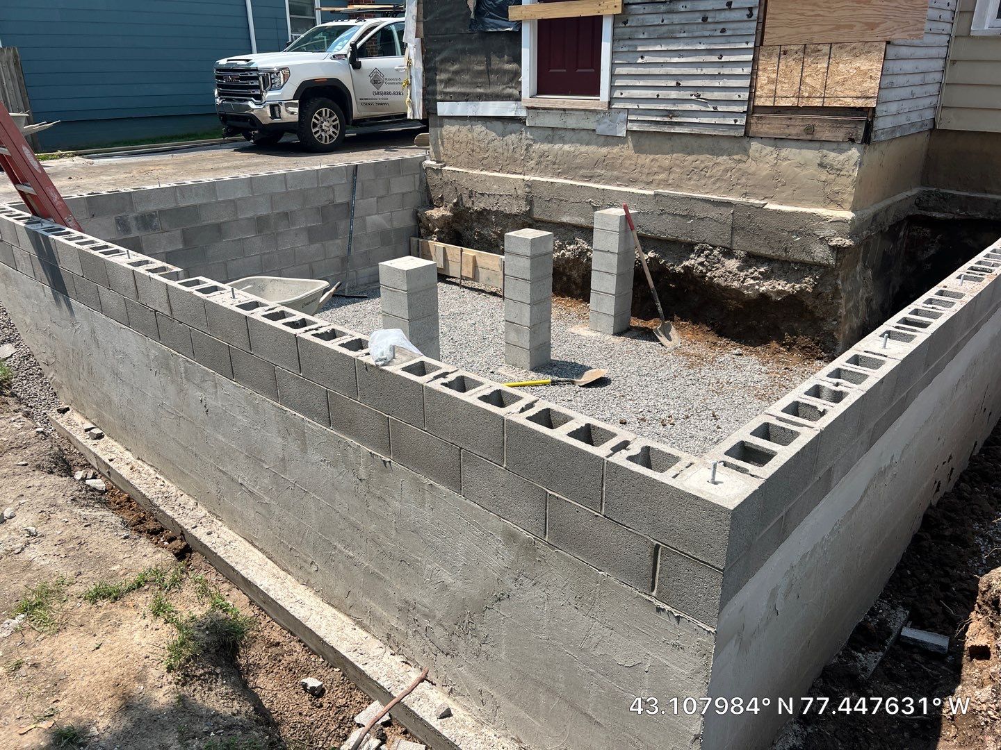 Block Foundation Addition  by NG Masonry & Construction LLC