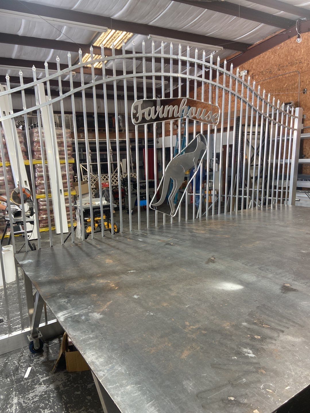 Farmhouse Estate Gate With Liftmaster Gate Operator by Asap fence and gates, LLC