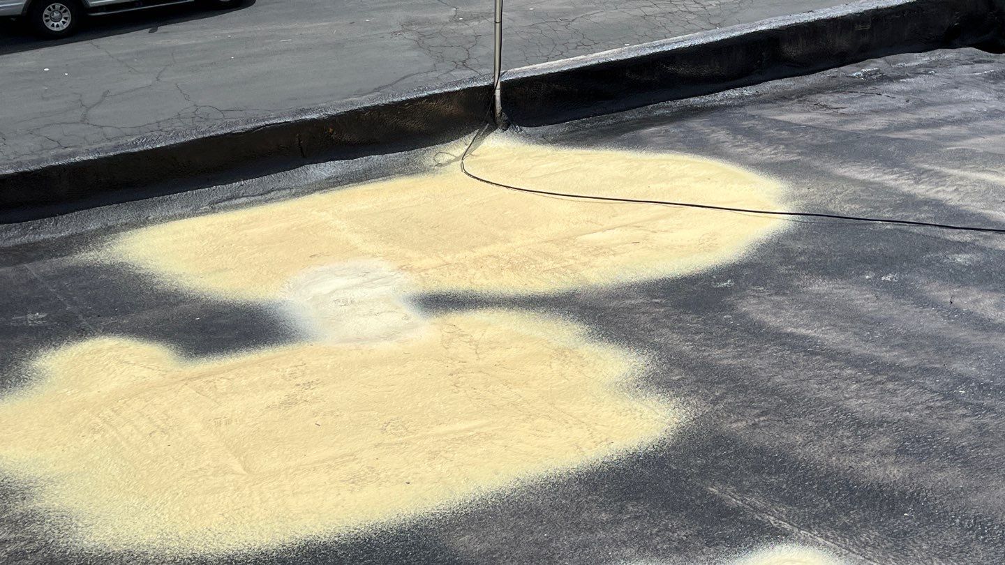 Foam Refurbish using Conklin Benchmark/PUMA XL coatings and spray foam by Straight Edge Roofing Inc