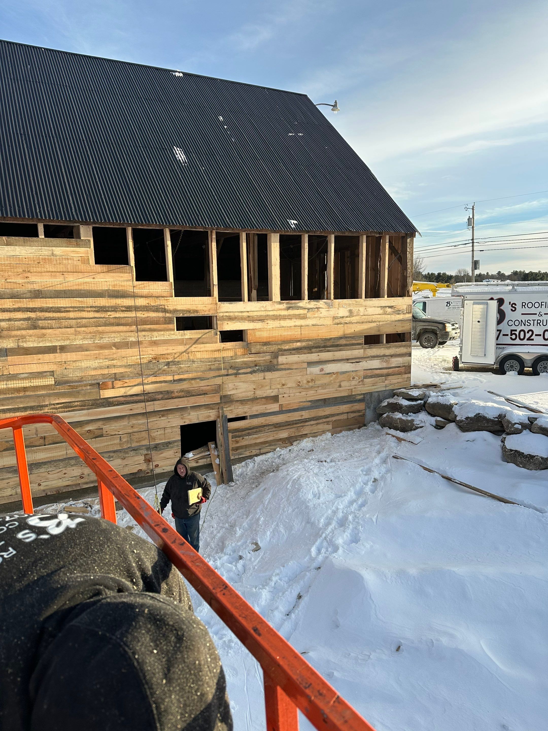 Barn Restoration and Board-and-Batten Siding Installation in Hansons Ridge by B's Roofing & Construction LLC