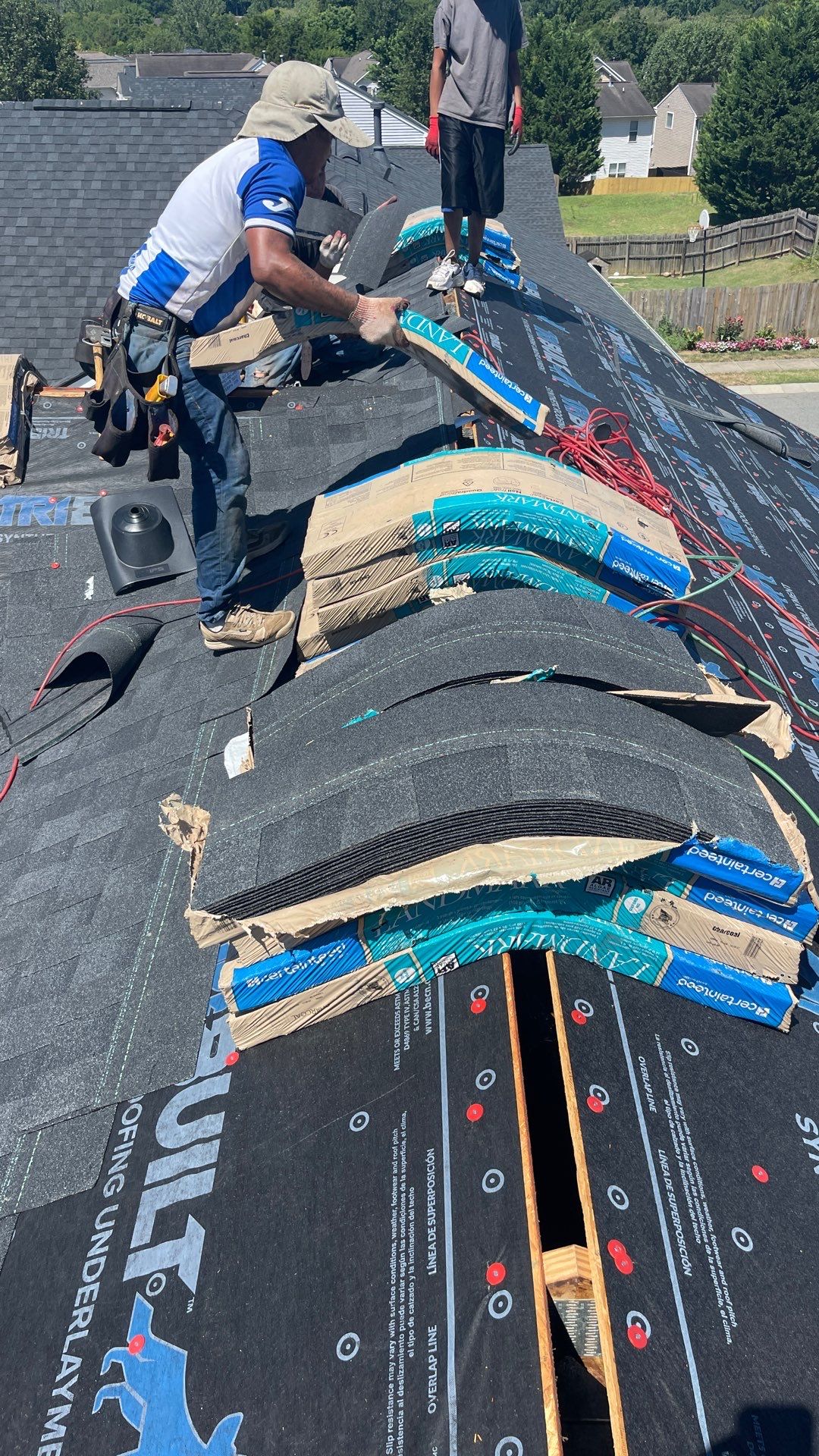 Roof replacement and interior repair by hail and wind damage by Just Brilliant Restoration JBR