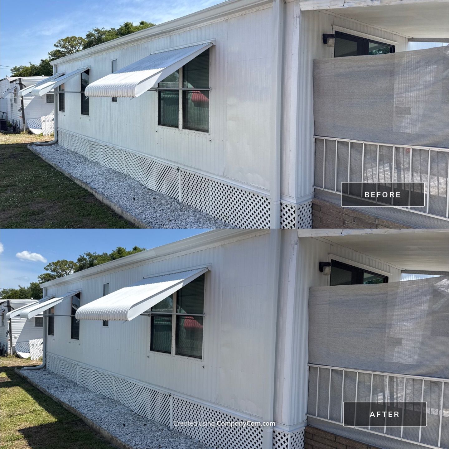 Mobile Home Soft Wash & TPO Roof Cleaning in Plaza Estates – Bradenton, FL by Sunshine AquaWash