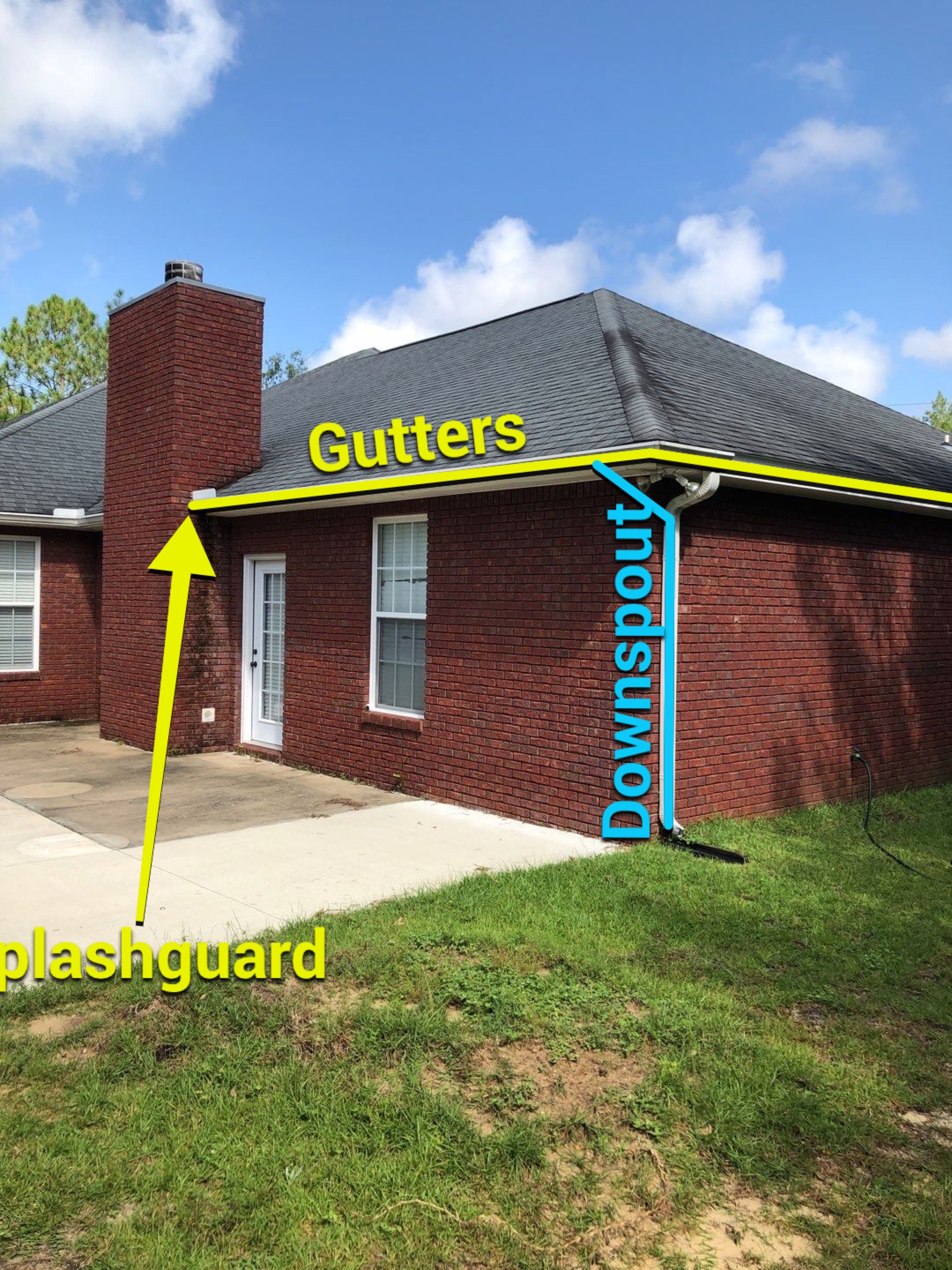 Gutter Installation using White K-Style Seamless Gutters by Gutter Professors