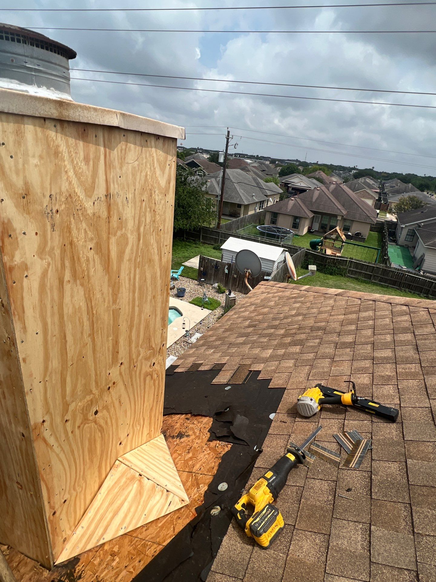 Chimney looks good but its BAD! by Bayfront Roofing and Construction
