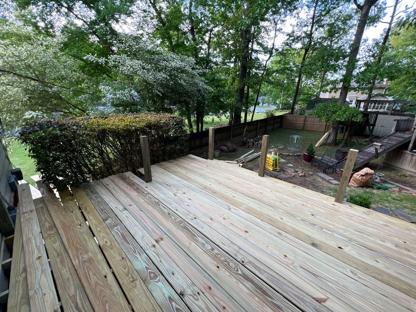 Oak Leaf Circle - Deck Installation  by Pillar and Pine