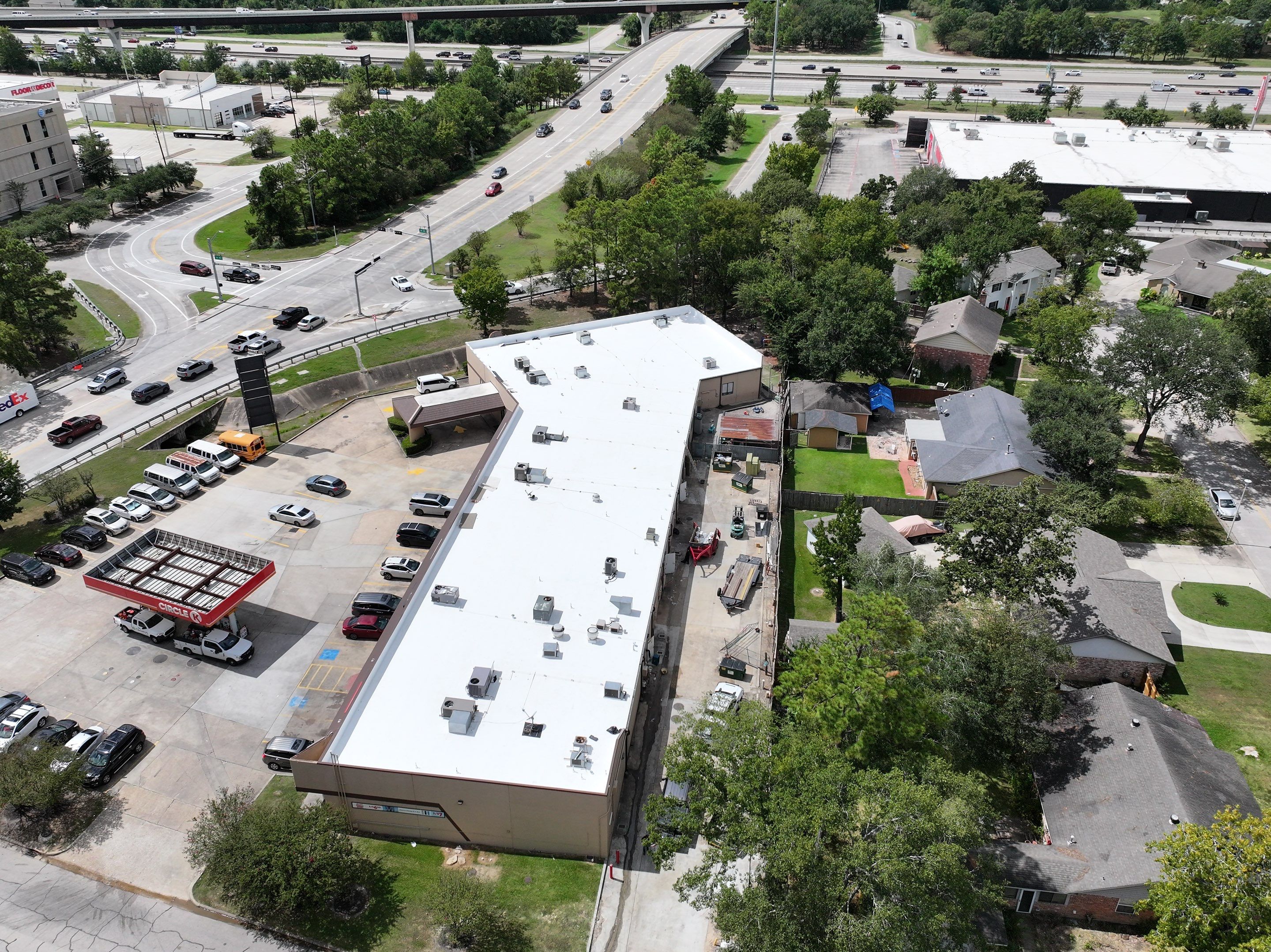 TPO Commercial Roof Replacement in The Woodlands by Abbott Roofing Company