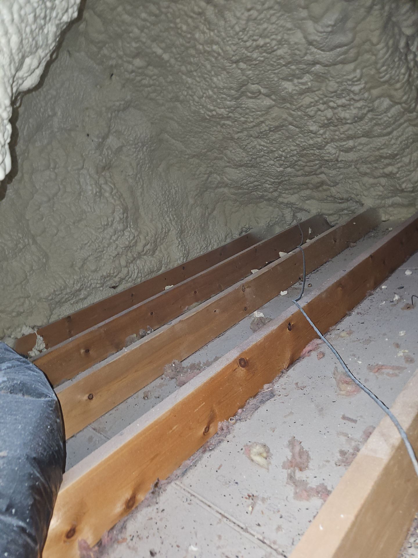 Attic Insulation using open cell spray foam by NYS Foam & Energy