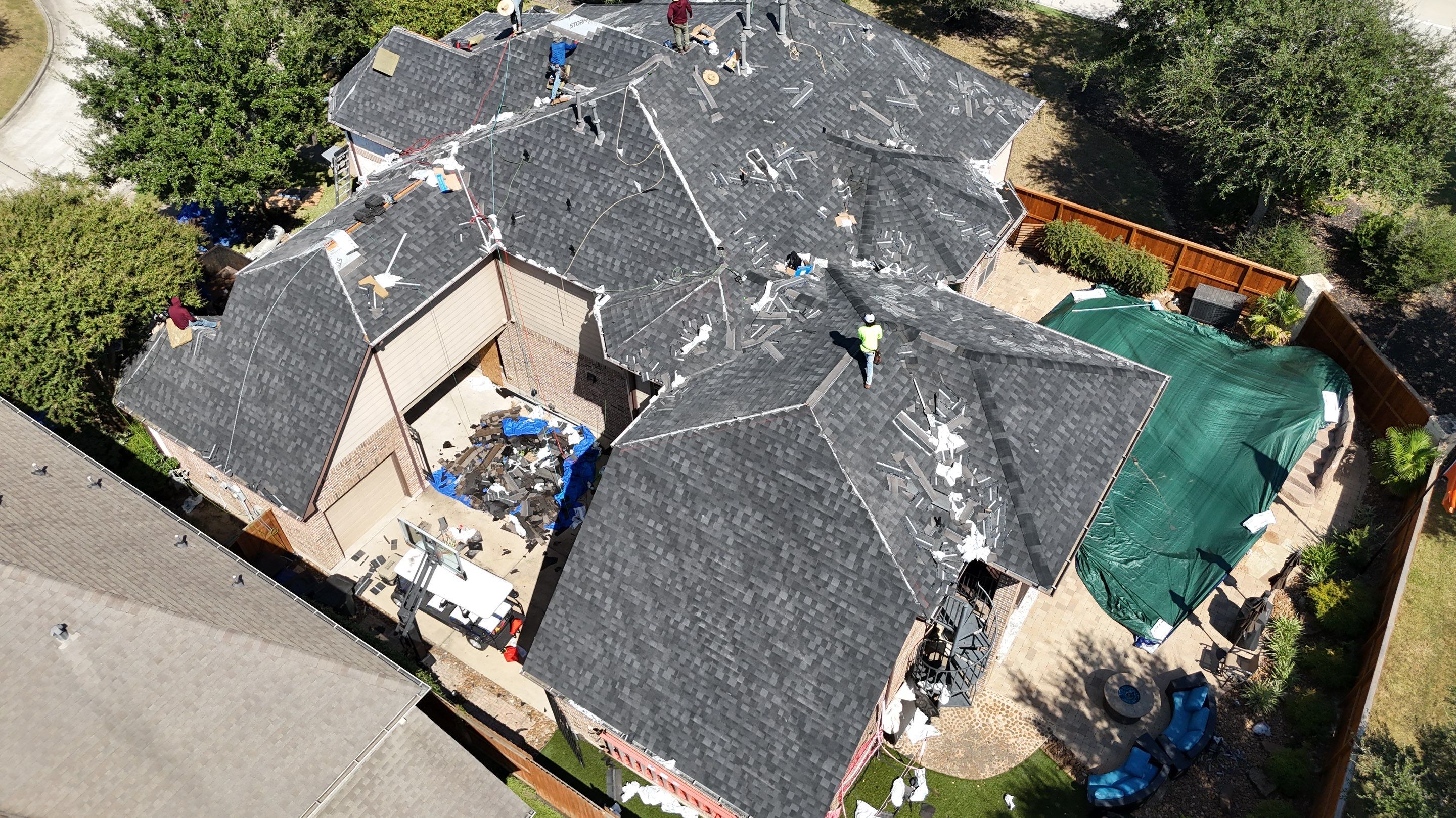 Residential Roofing Installation using IKO Dynasty by Core Four Roofing