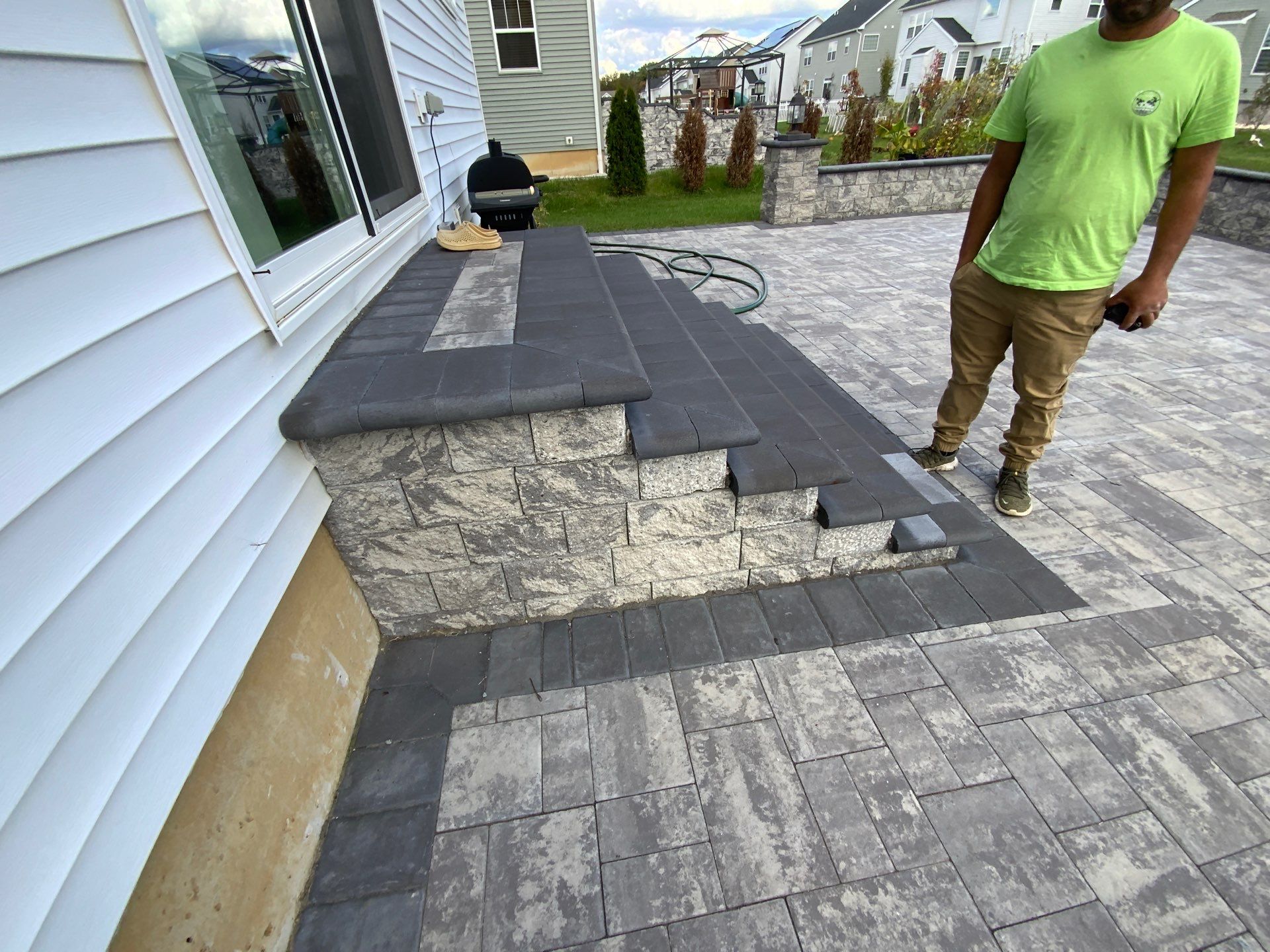Custom Belgard Paver Patio Design & Installation in Delaware by Studio G Indoor Spaces & Outdoor Living