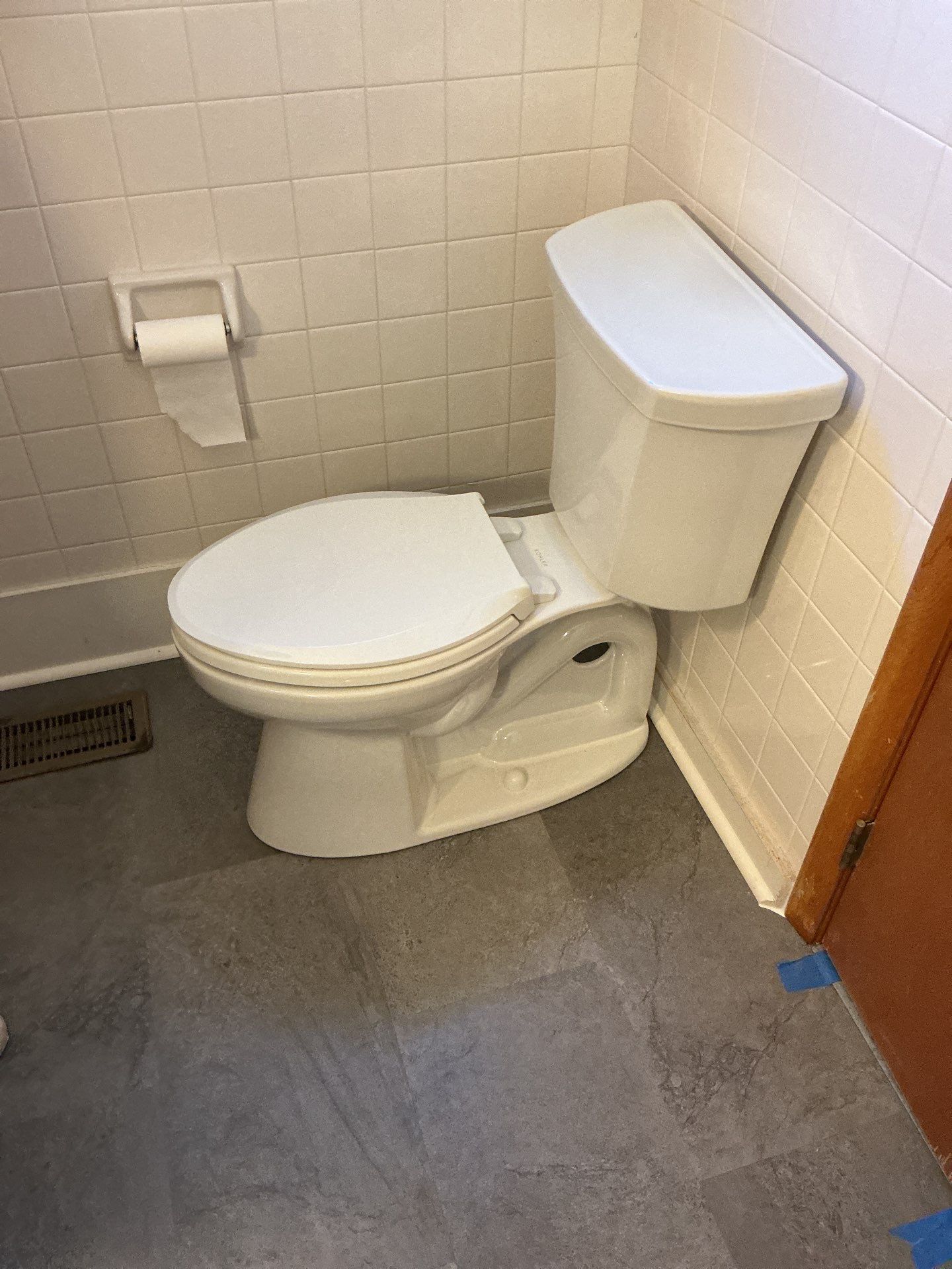 Phase II: Santorini White w/ Concrete Onyx by Rome Bath Remodeling