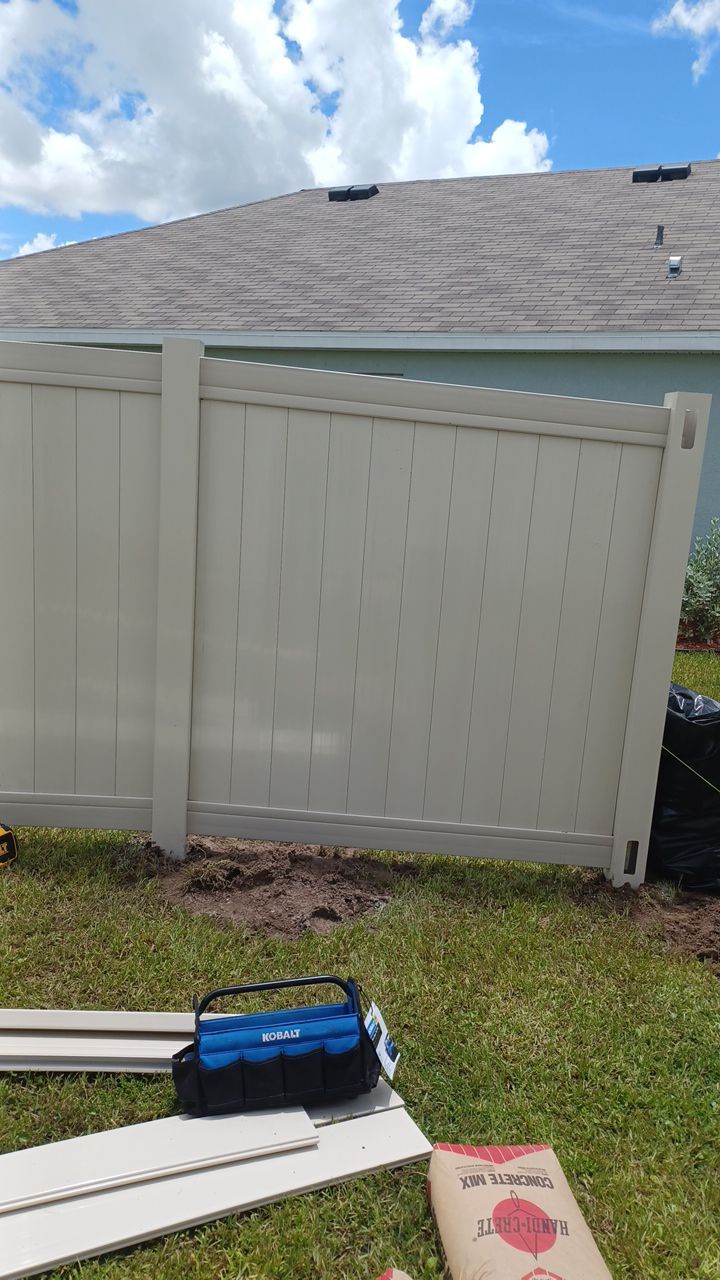 Parrish, FL White Vinyl Privacy Fence  by Asap fence and gates, LLC