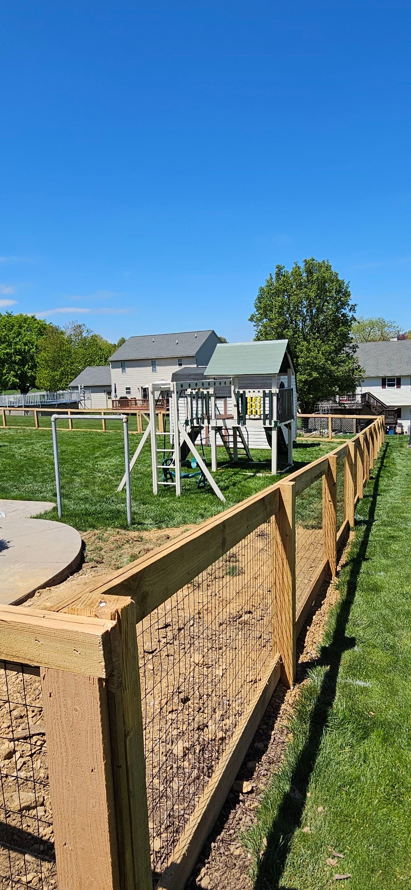 Picture Frame with Black Coated Wire by Kingdom Fence & Supply